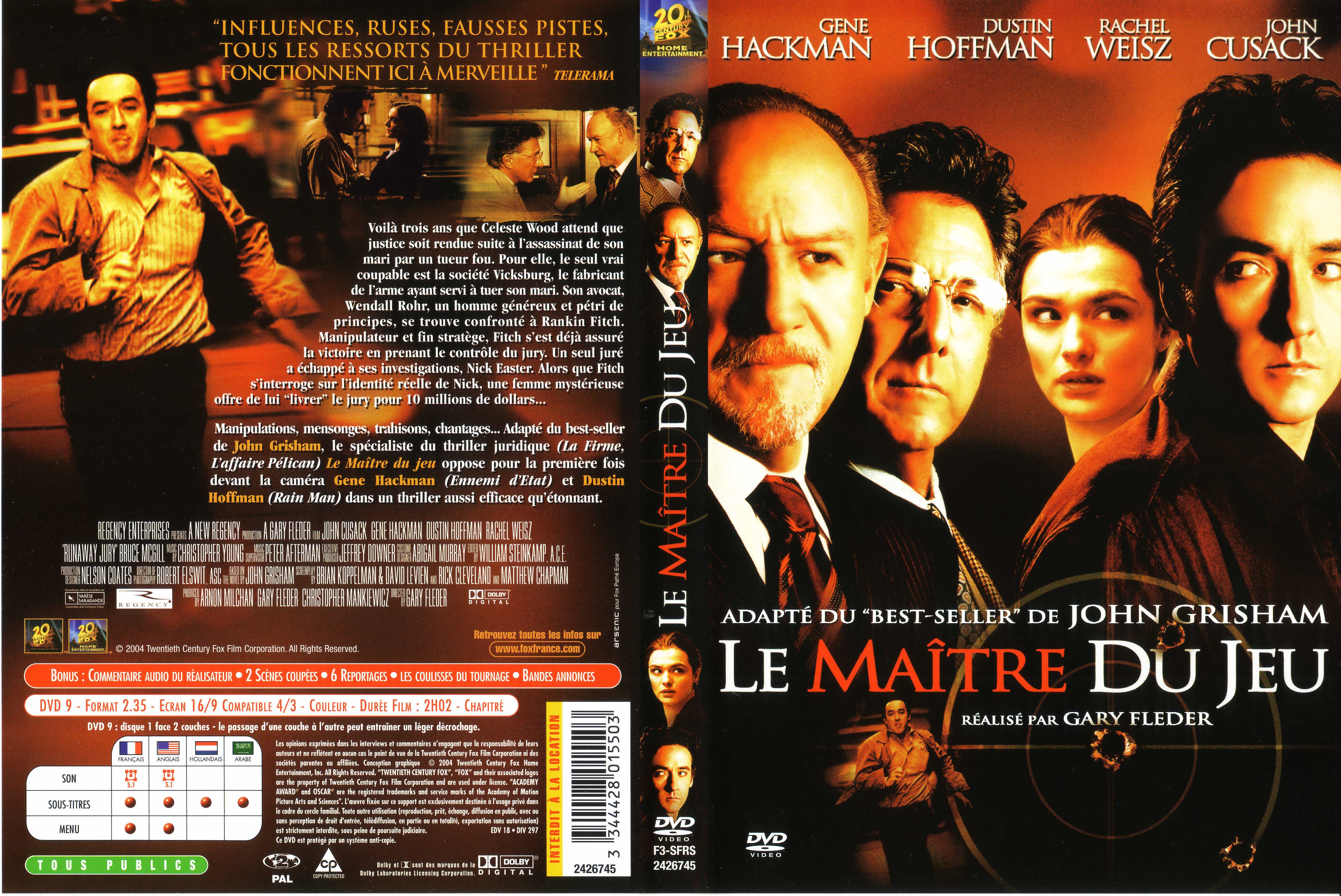 Jaquette DVD Le maitre du jeu