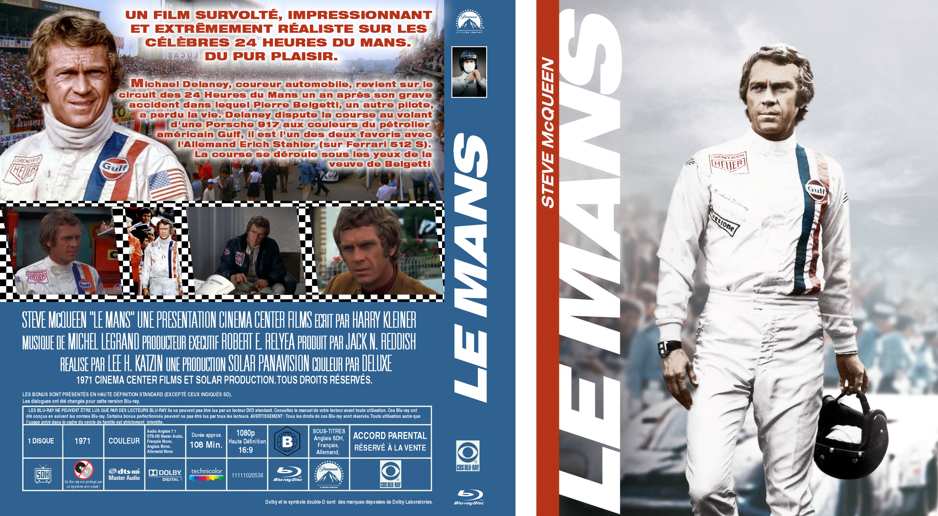 Jaquette DVD Le mans custom (BLU-RAY)