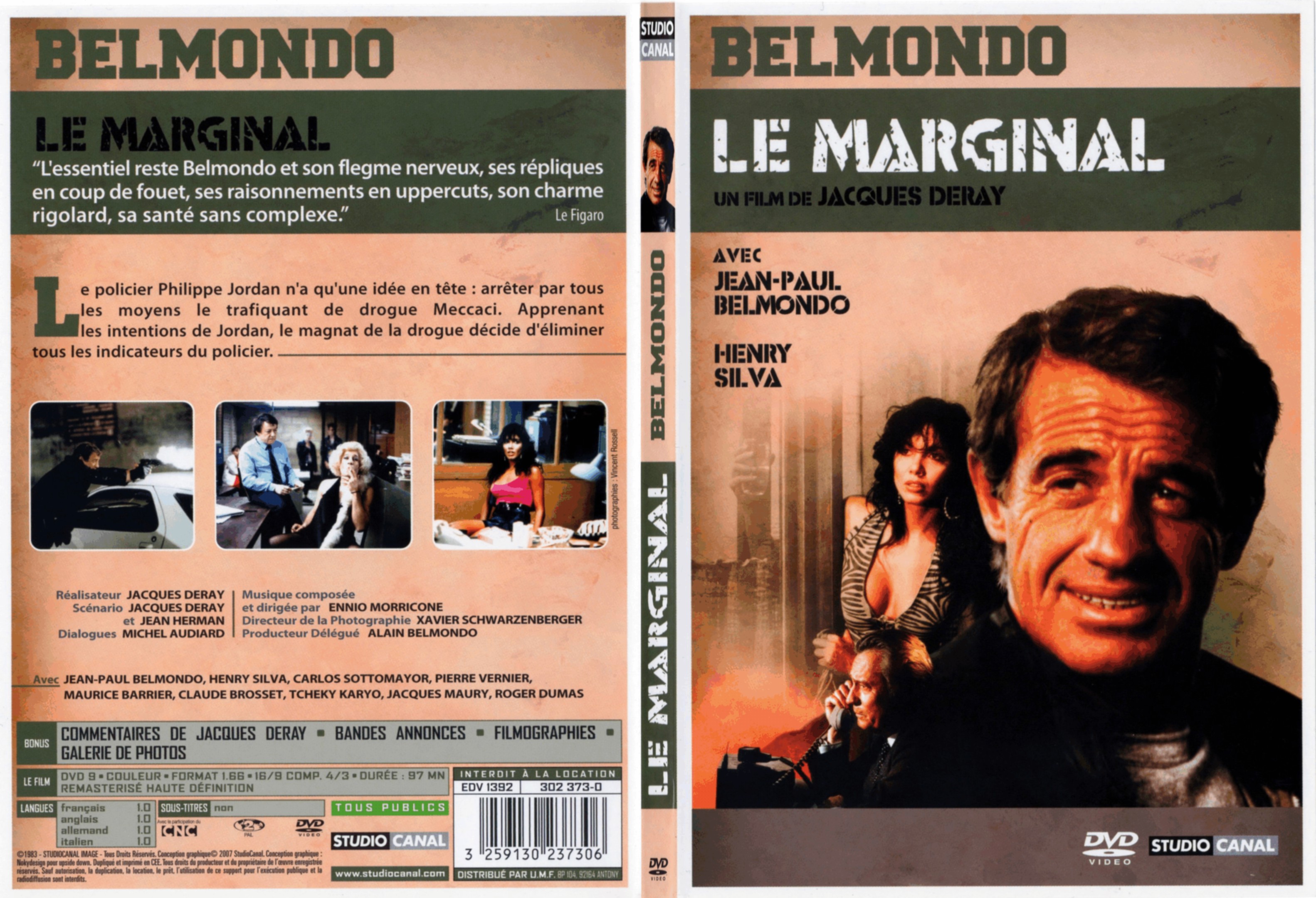 Jaquette DVD Le marginal - SLIM