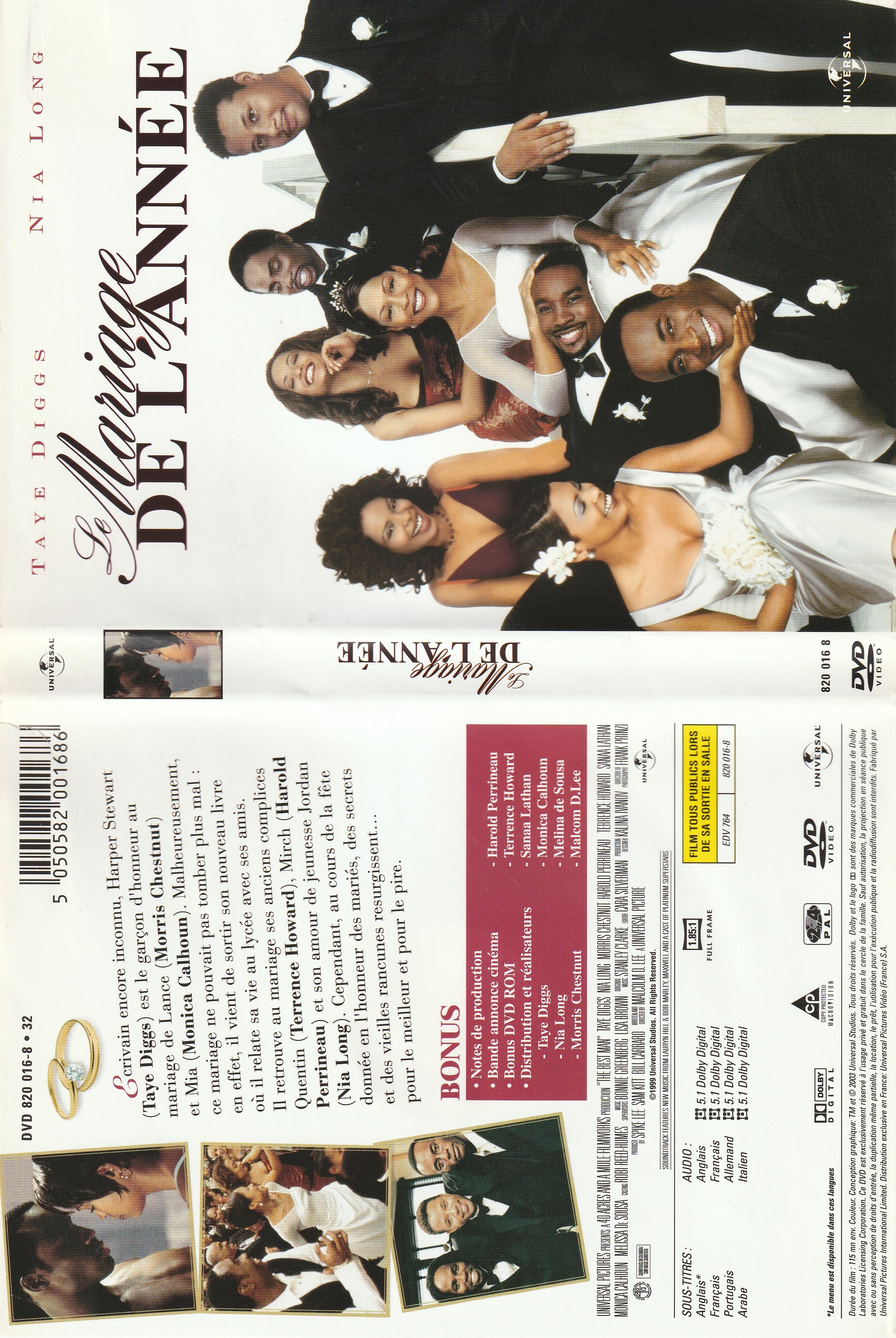 Jaquette DVD Le mariage de l