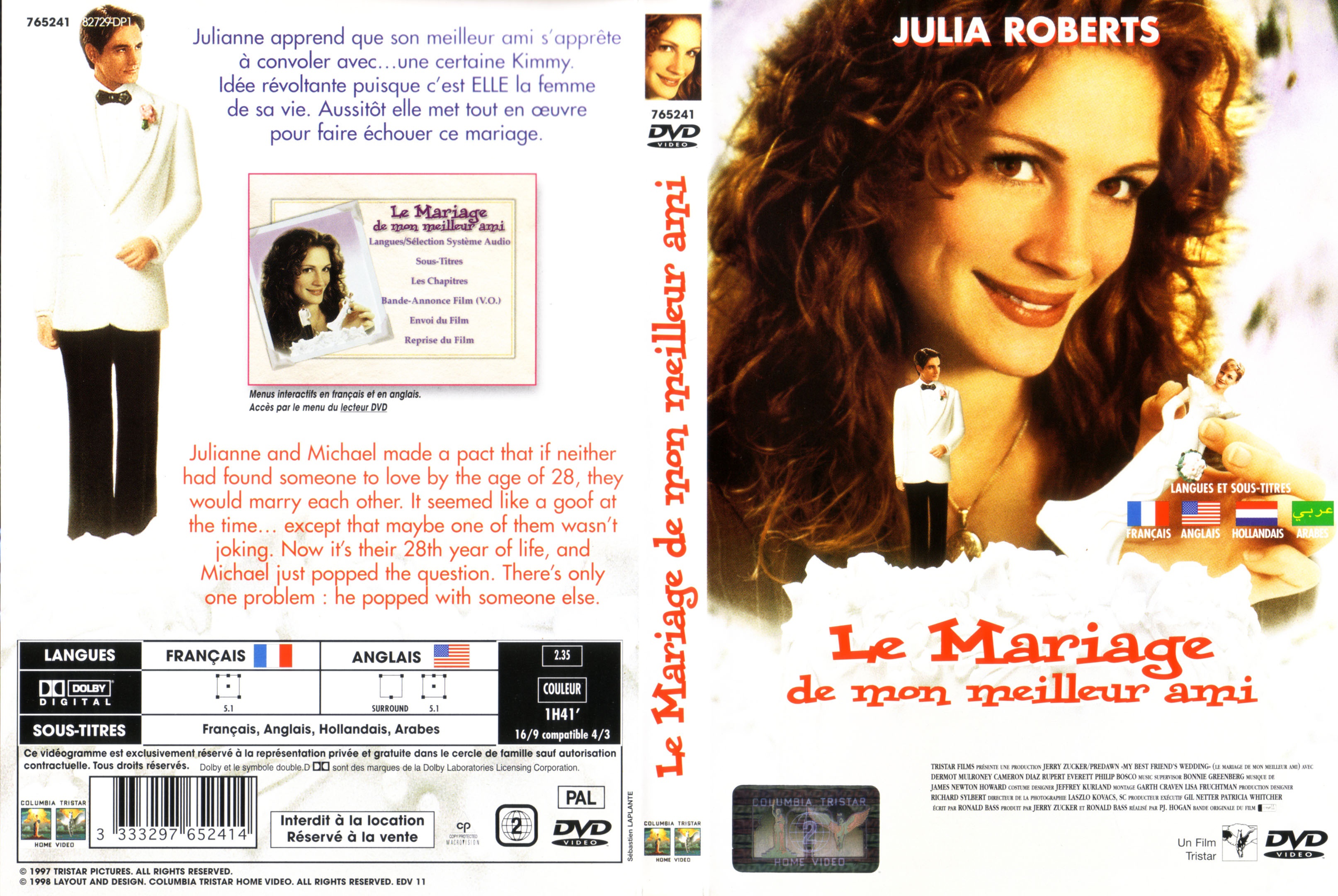 Jaquette DVD Le mariage de mon meilleur ami