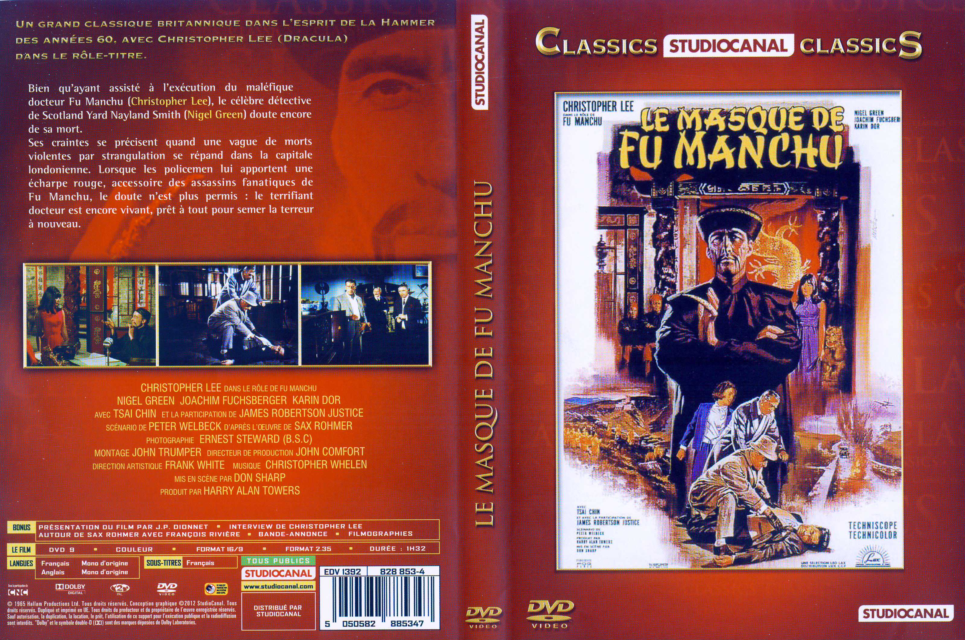 Jaquette DVD Le masque de Fu Manchu