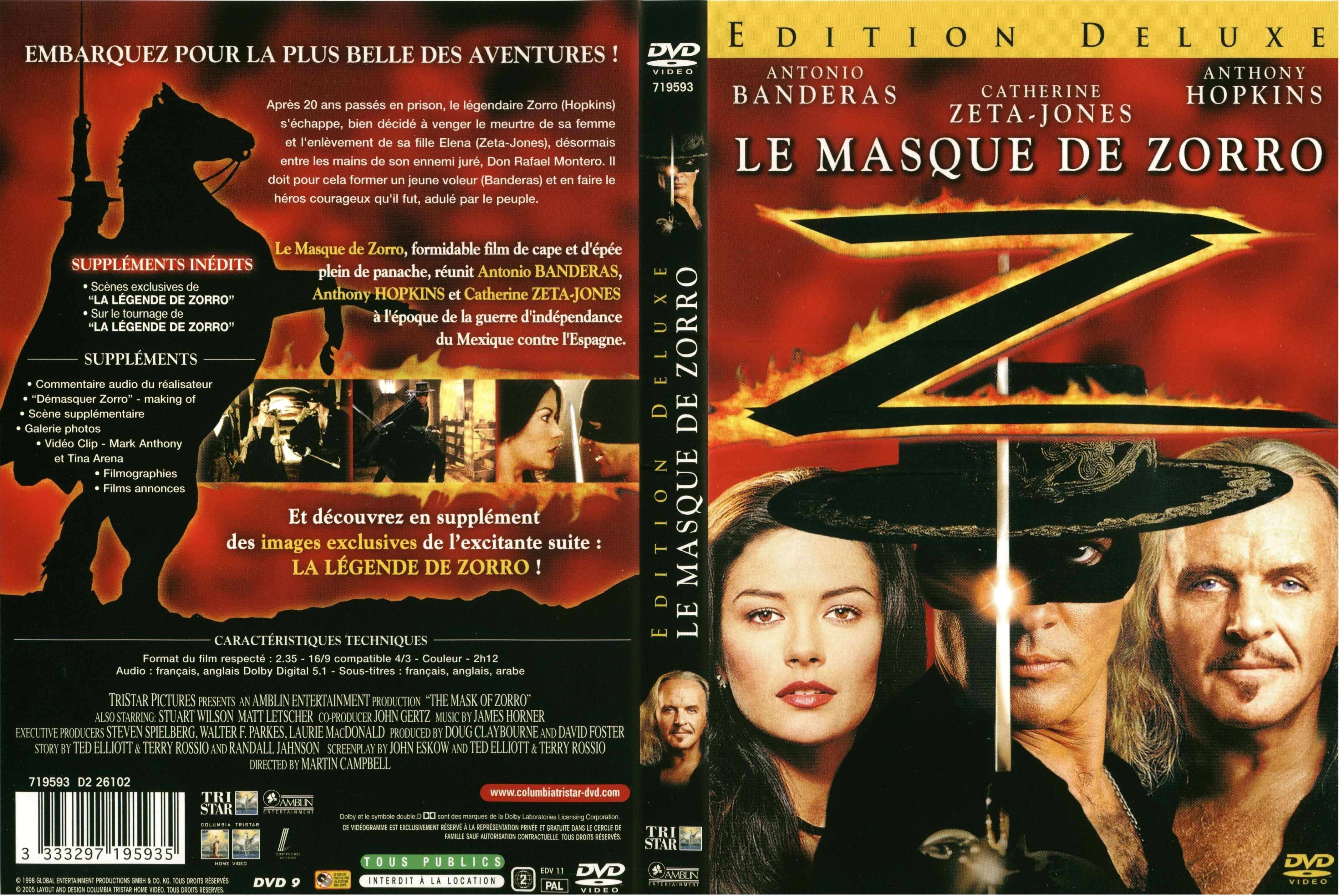 Jaquette DVD Le masque de Zorro
