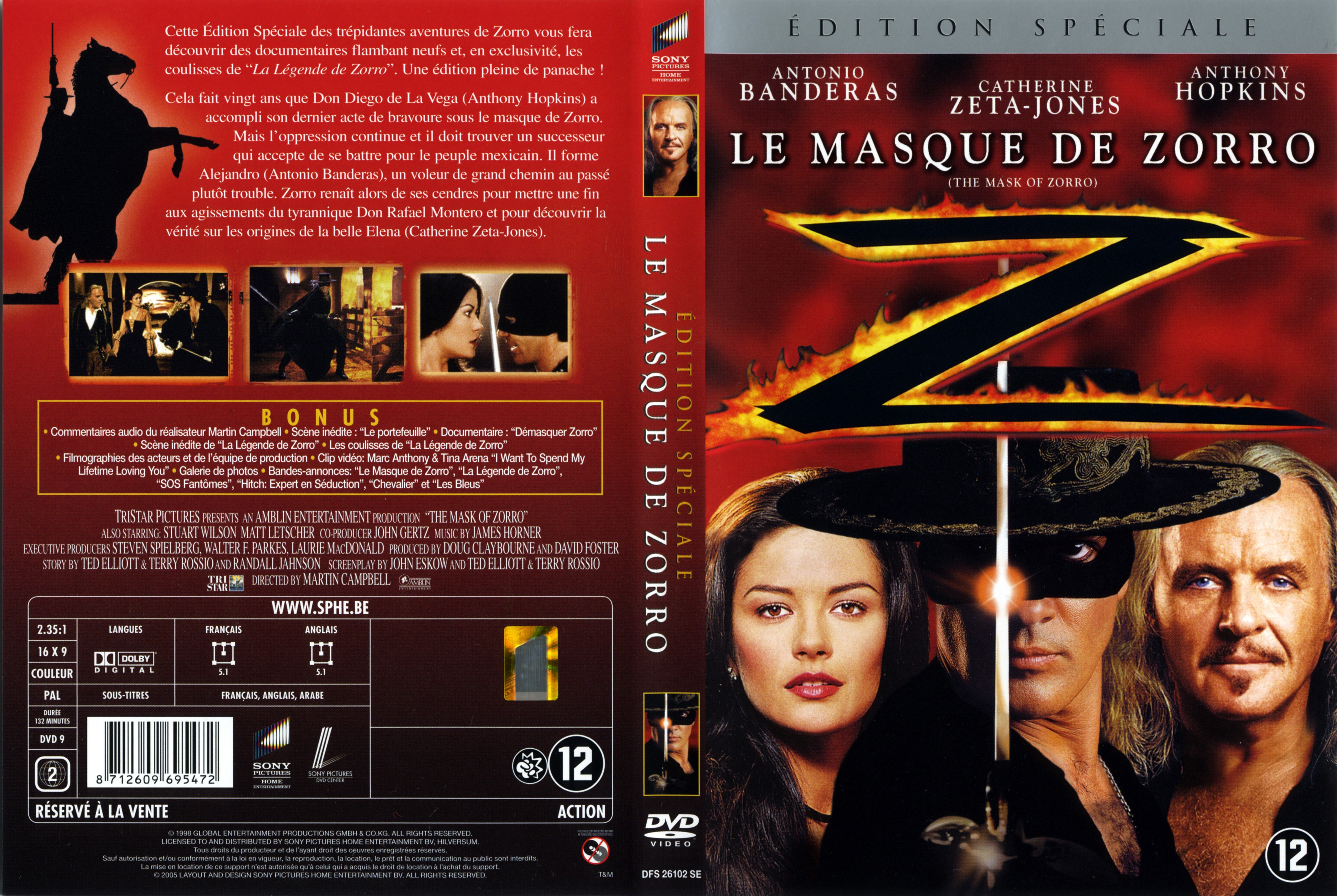 Jaquette DVD Le masque de Zorro v3