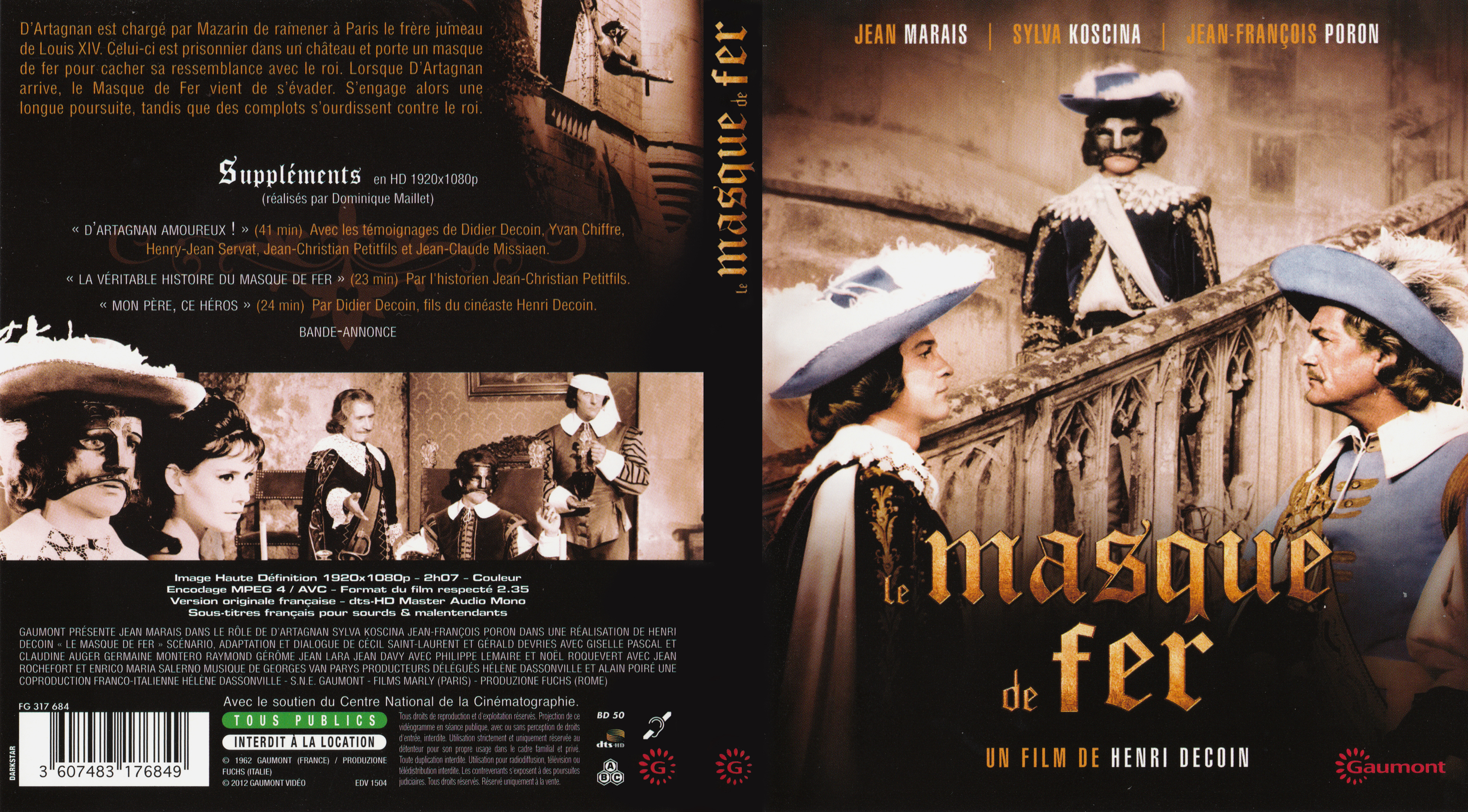 Jaquette DVD Le masque de fer (BLU-RAY)