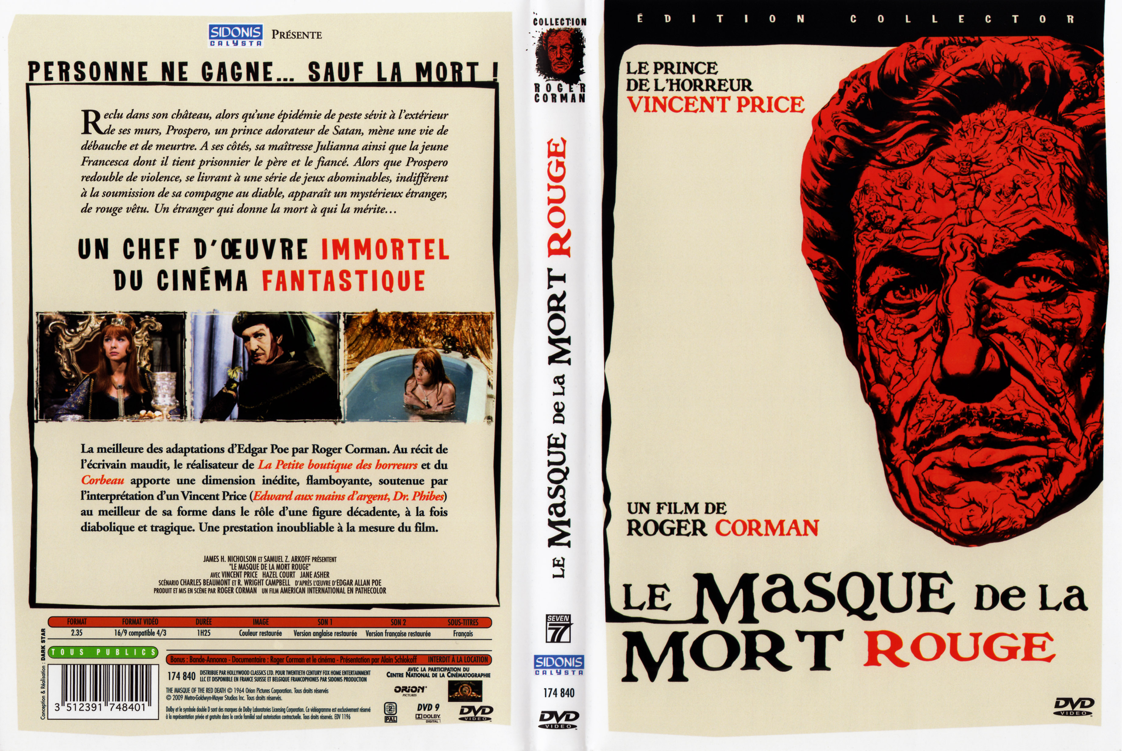 Jaquette DVD Le masque de la mort rouge