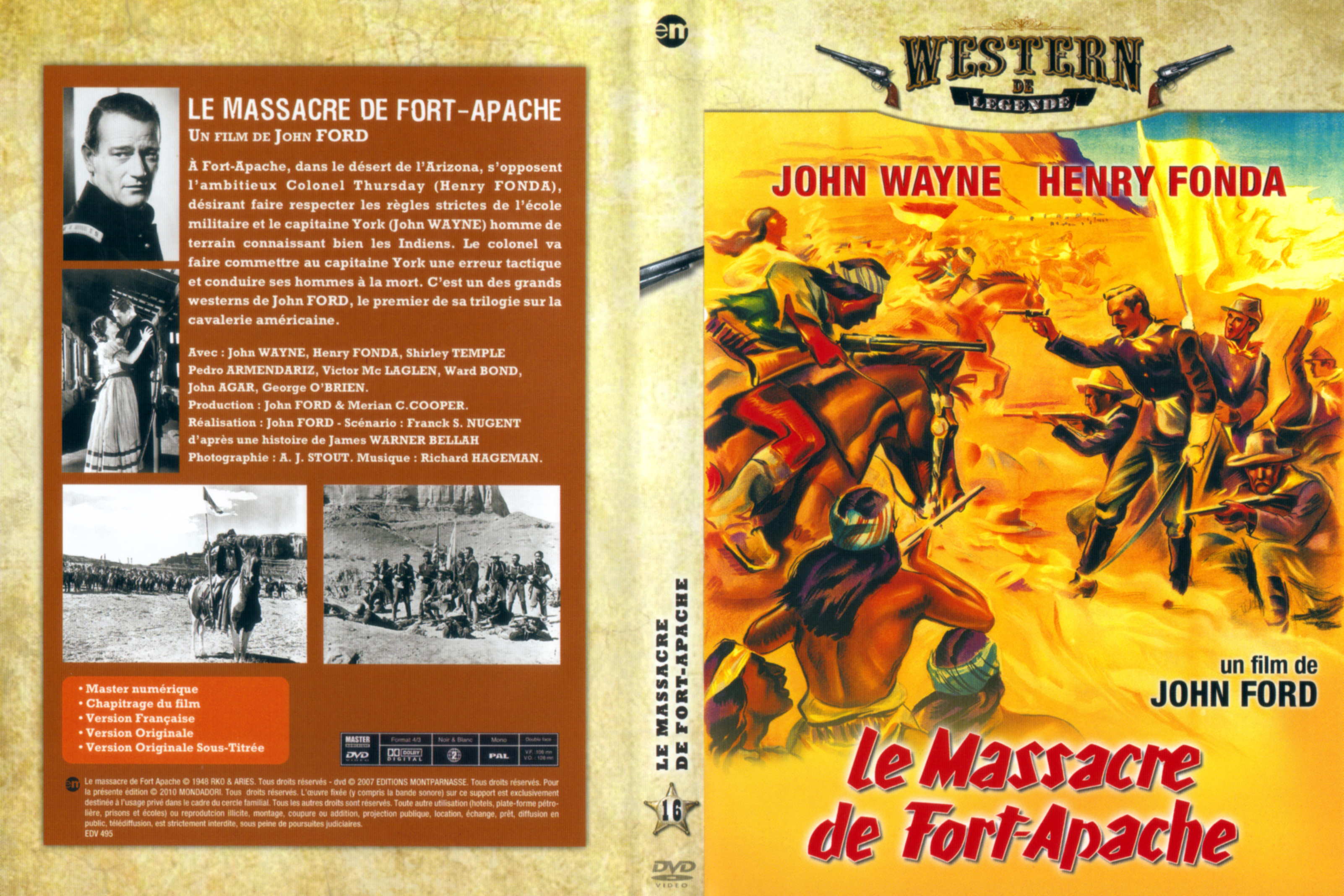 Jaquette DVD Le massacre de Fort Apache v3