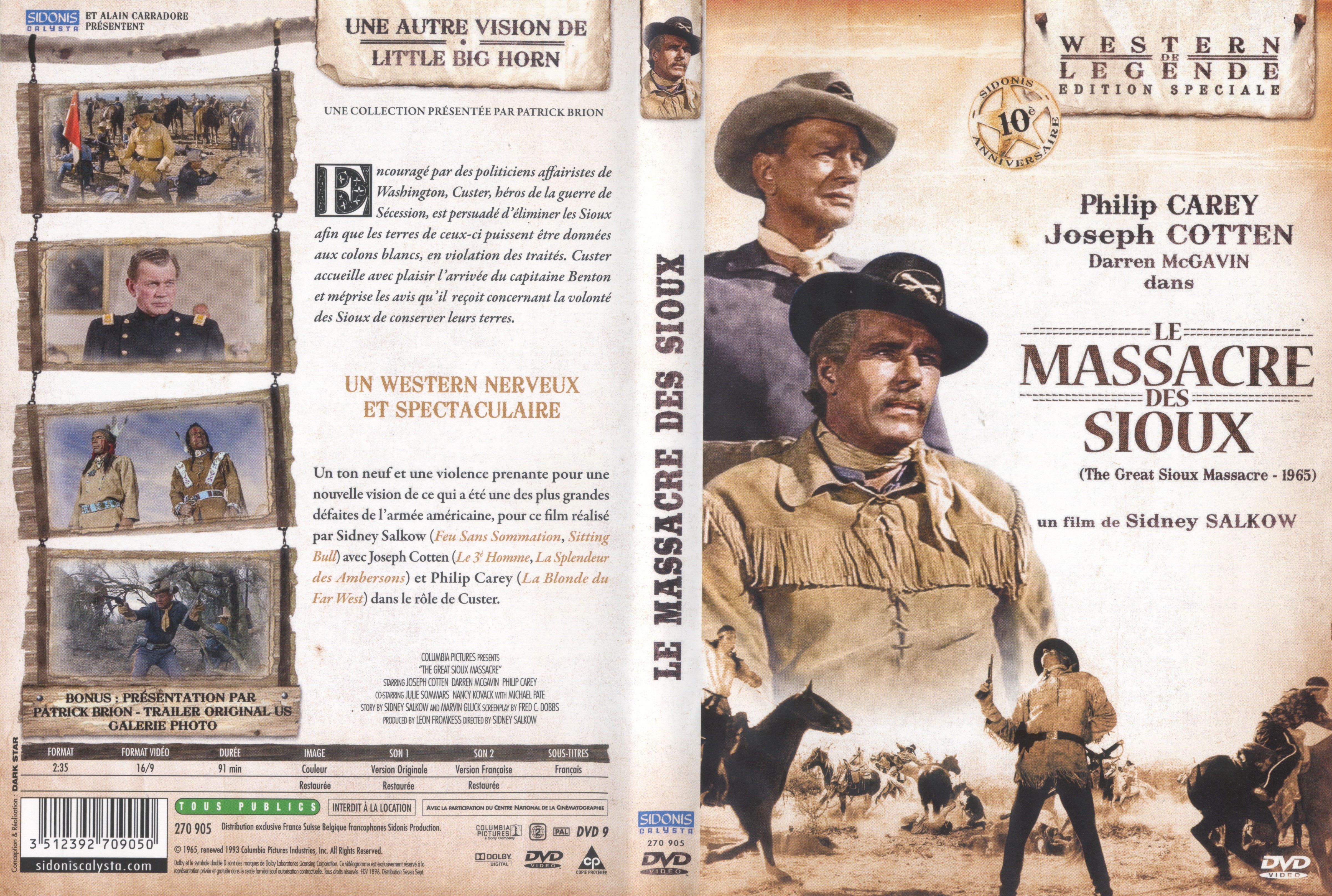 Jaquette DVD Le massacre des Sioux
