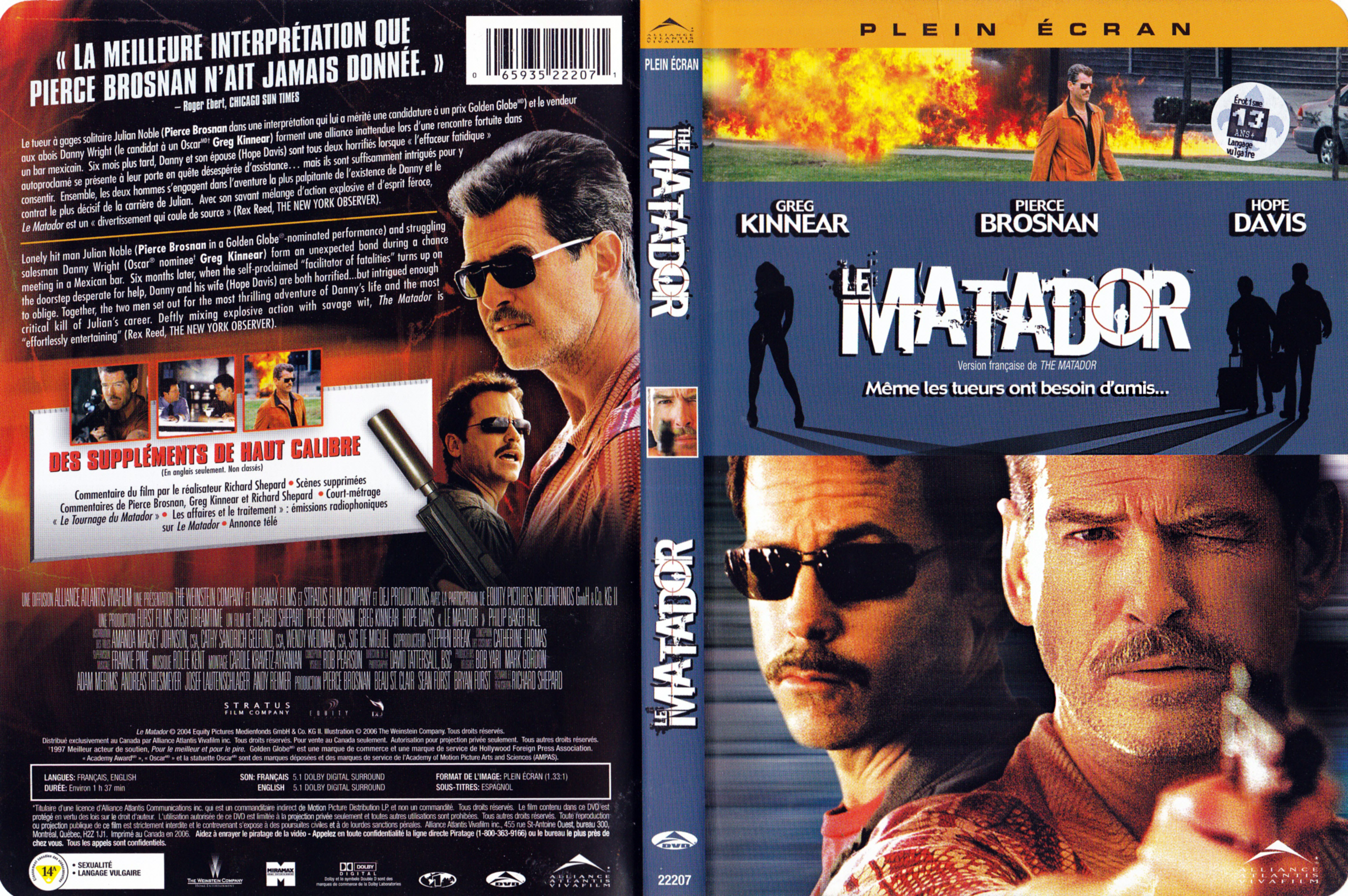 Jaquette DVD Le matador - Matador (Canadienne)