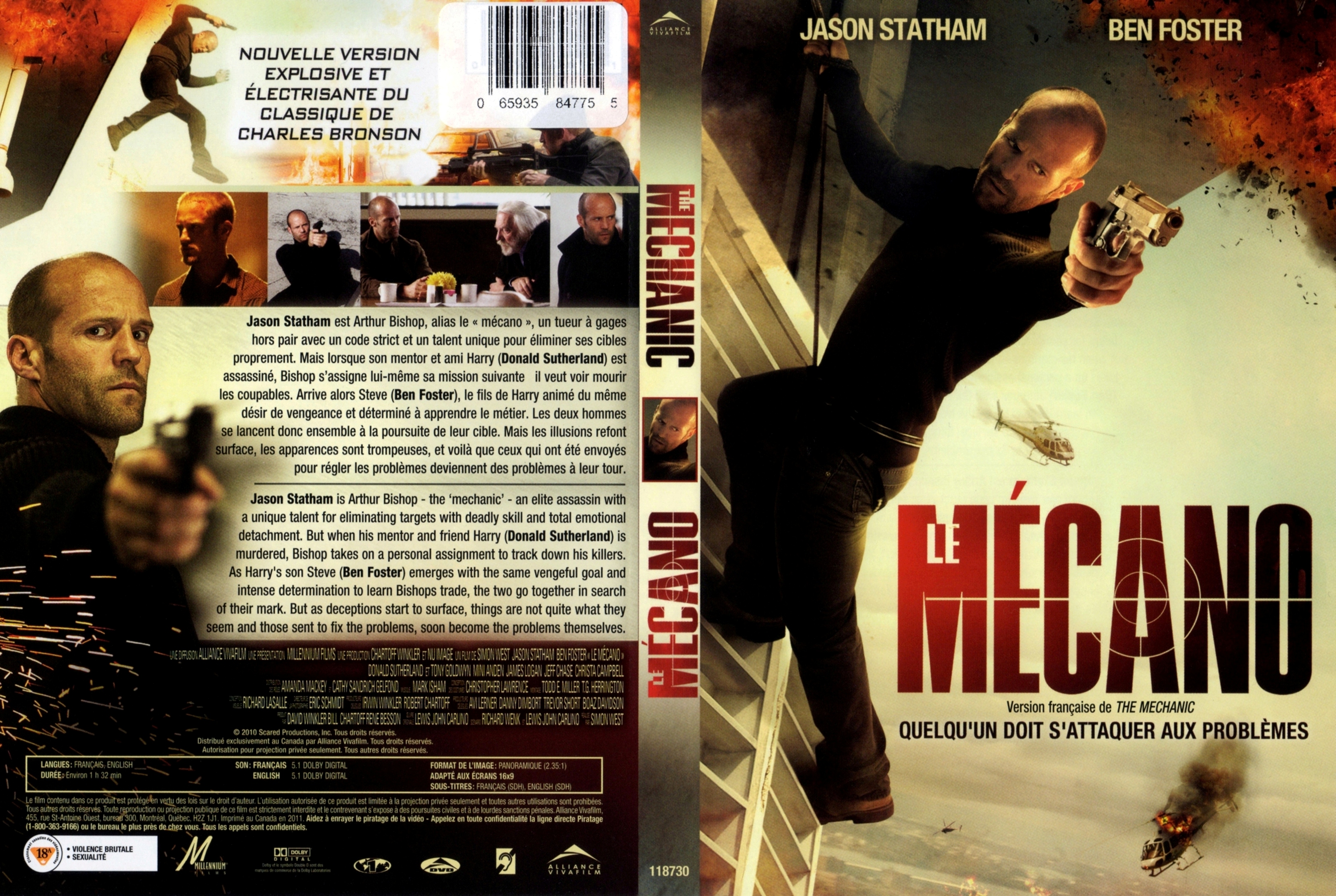 Jaquette DVD Le mcano - Mechanic (Canadienne)