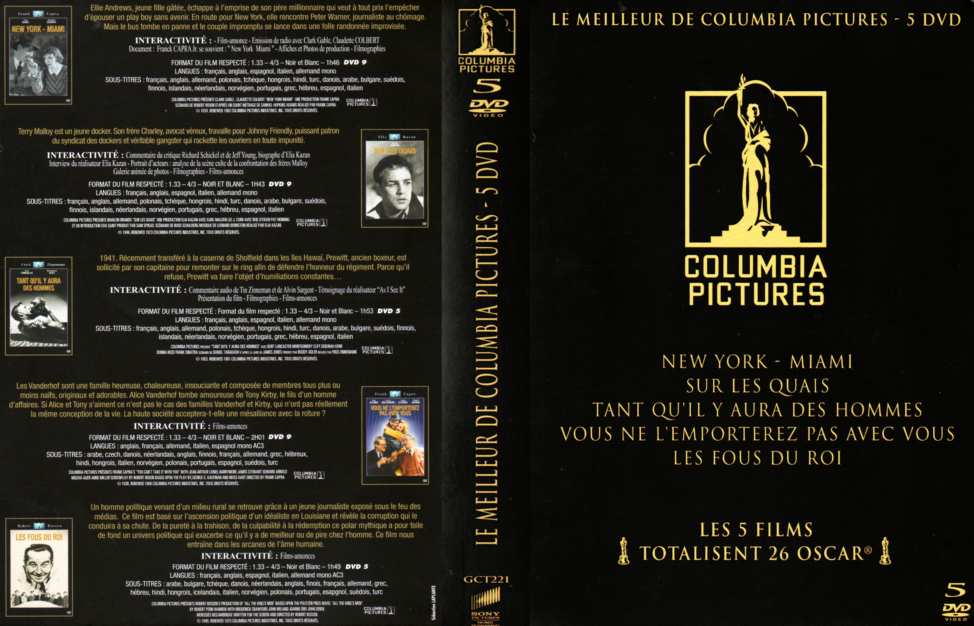 Jaquette DVD Le meilleur de Columbia pictures COFFRET