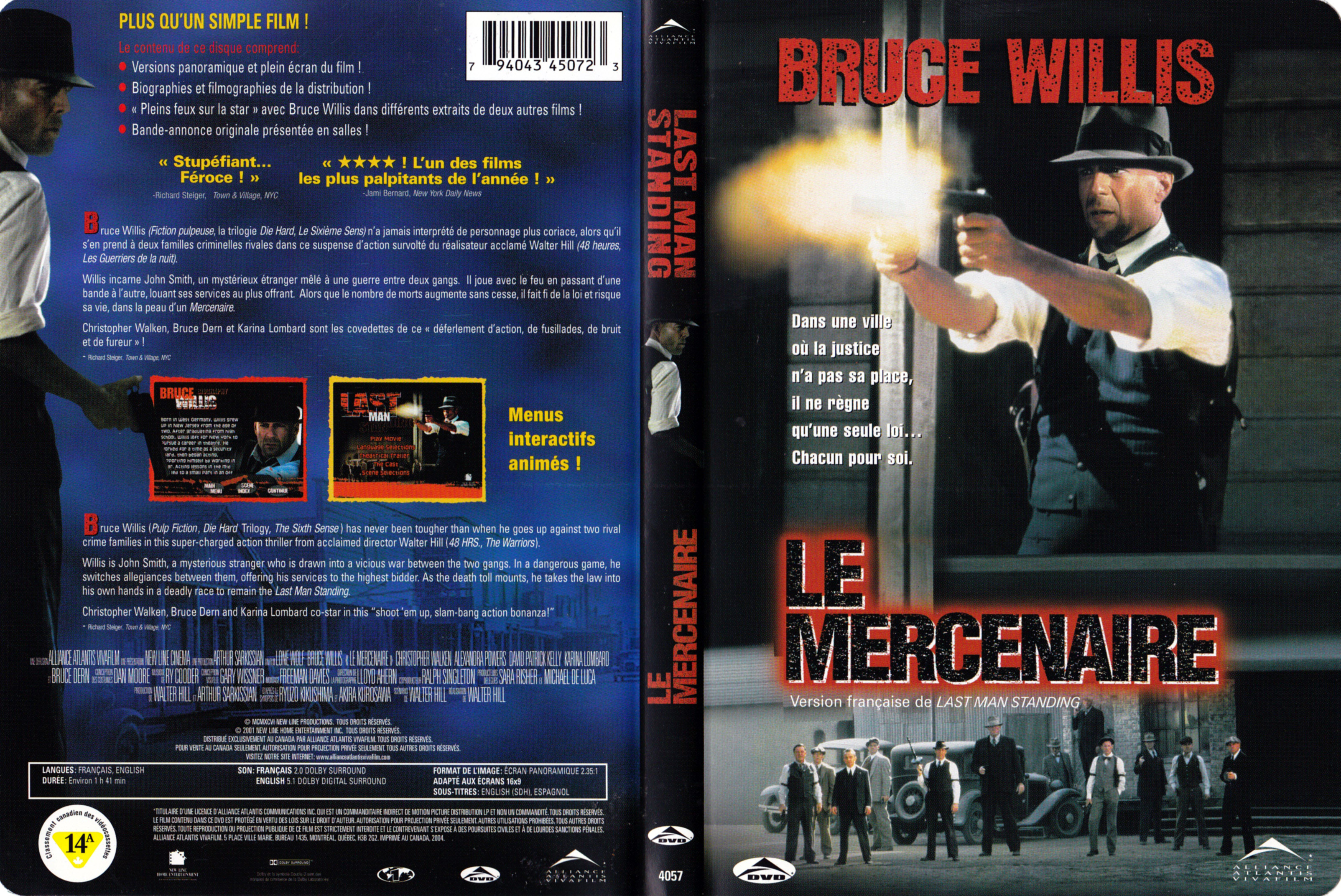 Jaquette DVD Le mercenaire - Last man standing (Canadienne)