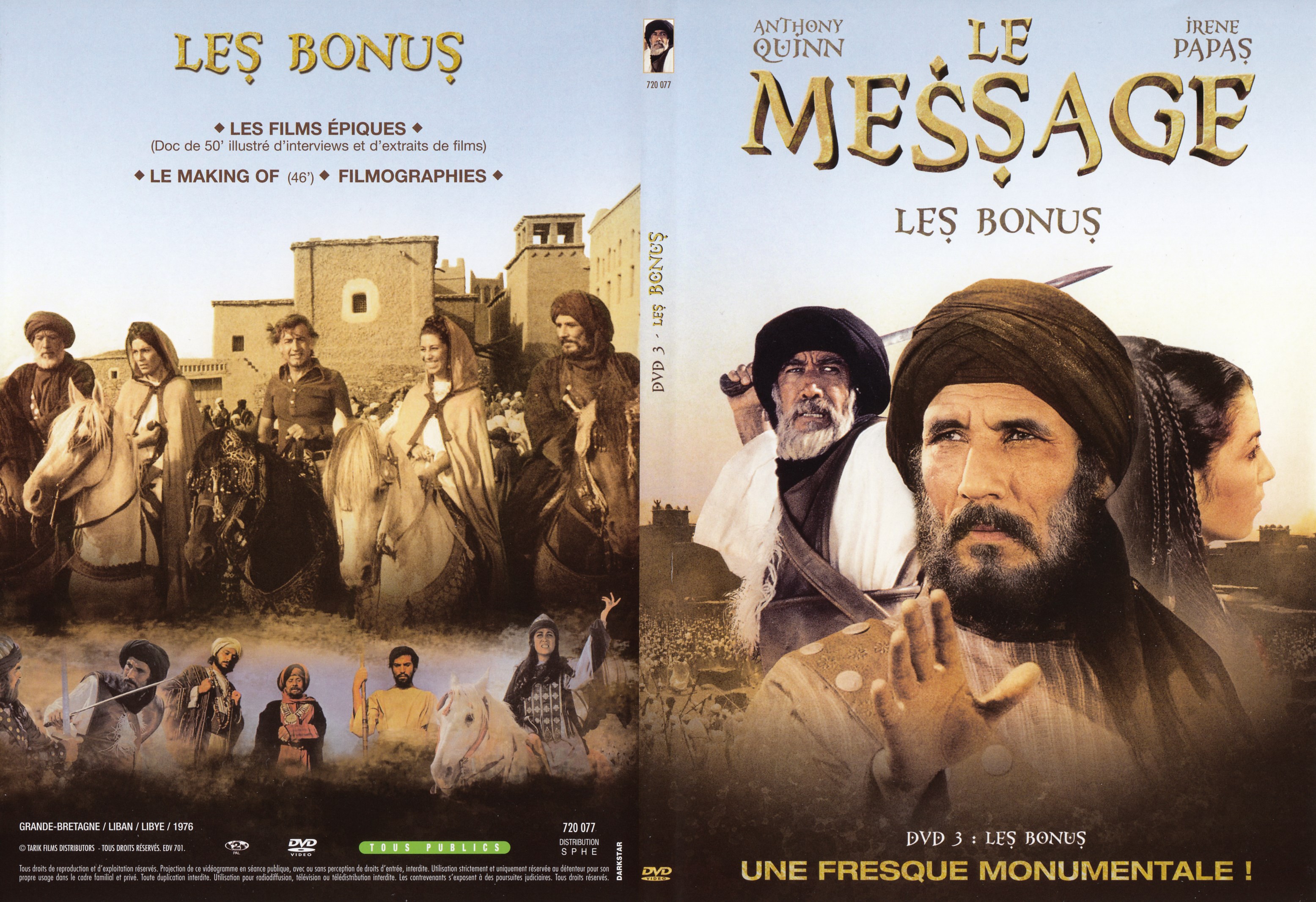 Jaquette DVD Le message (Bonus)