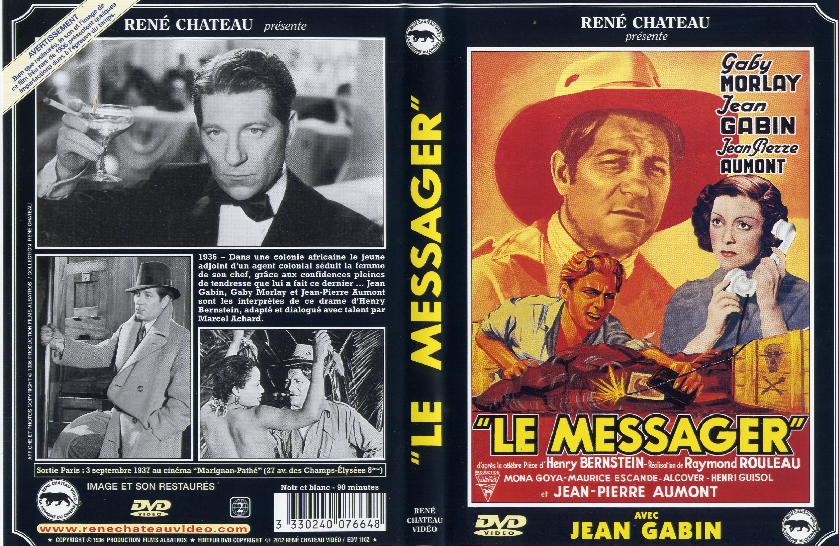 Jaquette DVD Le messager (1936)