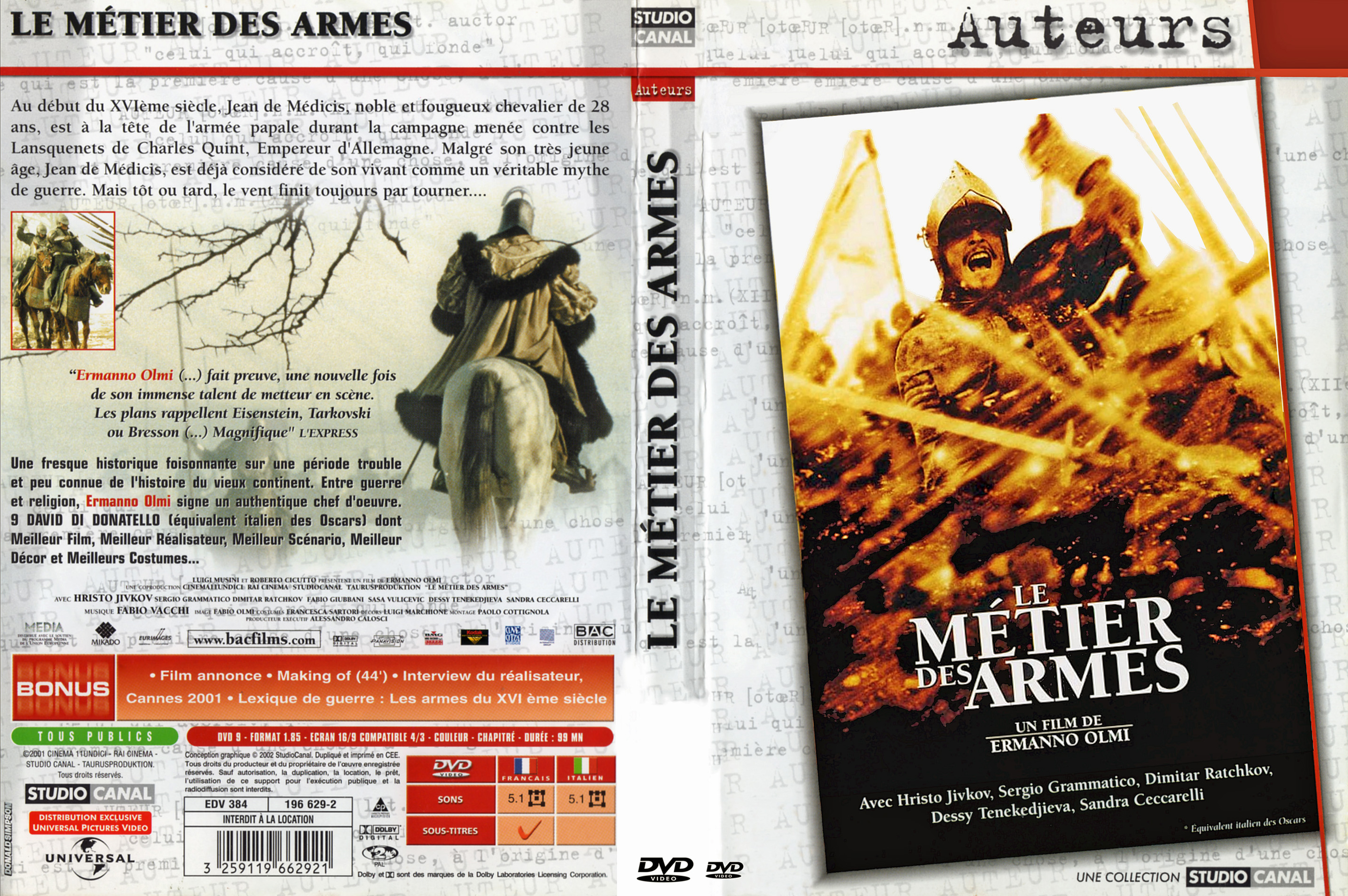 Jaquette DVD Le mtier des armes