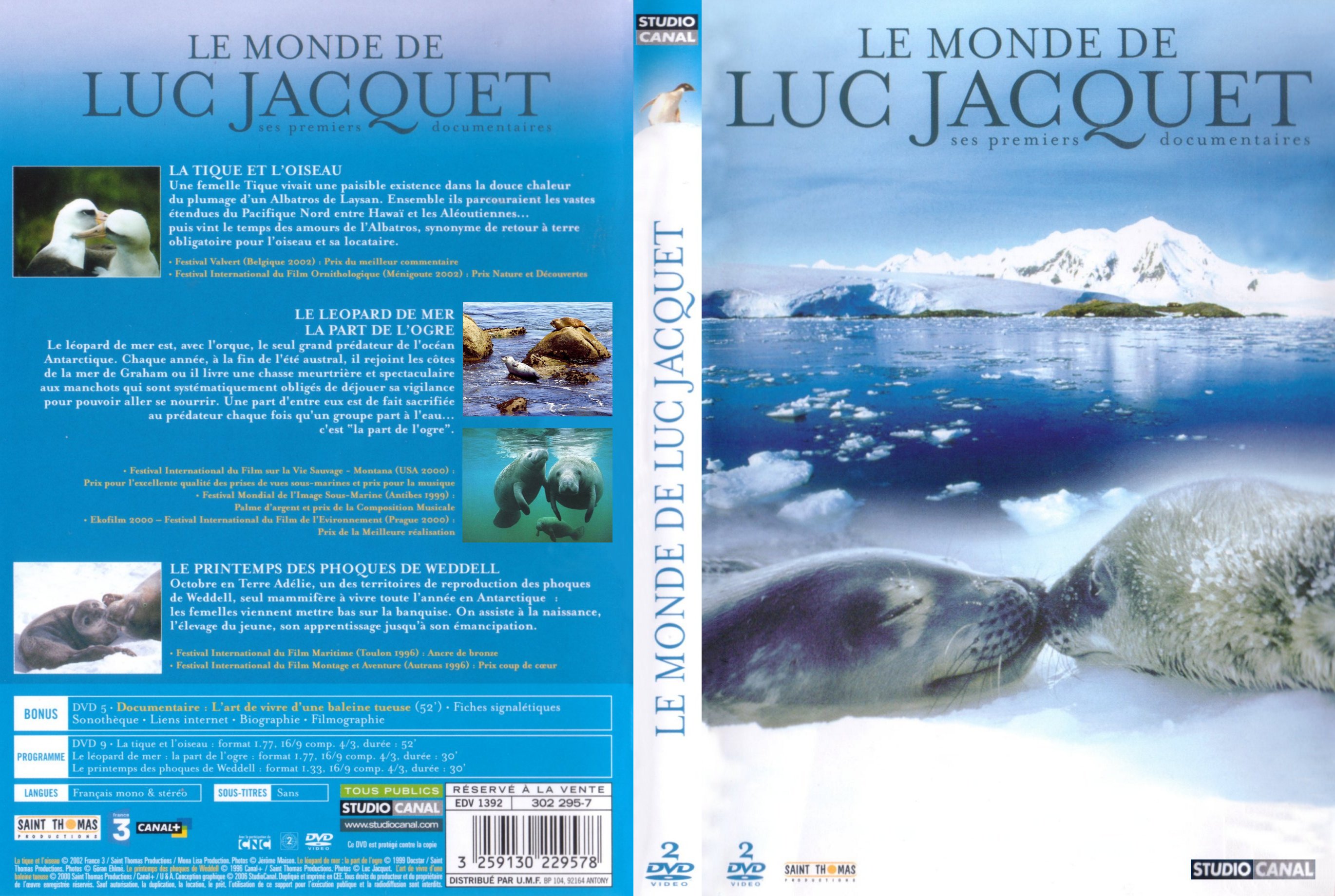 Jaquette DVD Le monde de Luc Jacquet