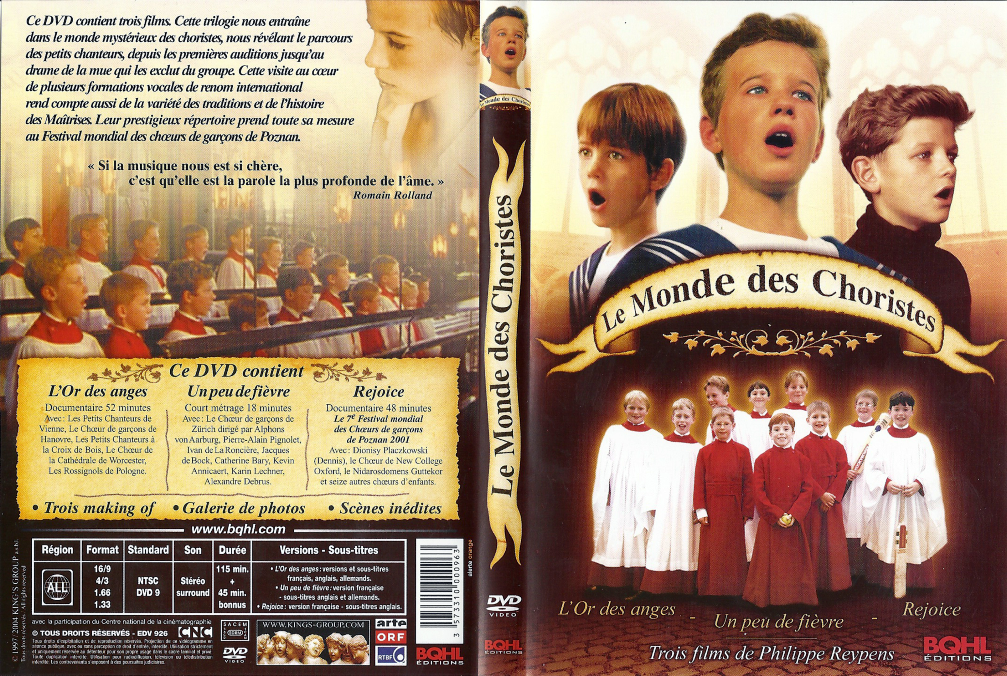 Jaquette DVD Le monde des choristes
