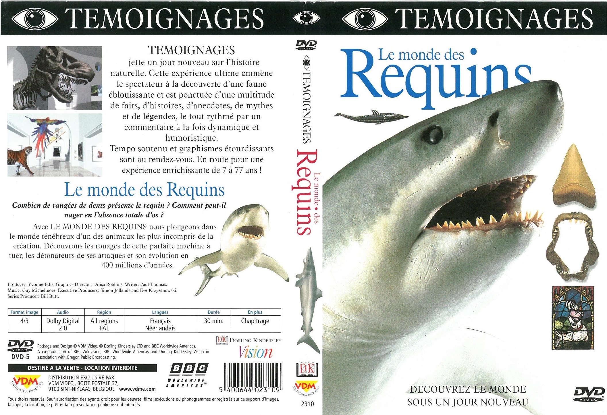 Jaquette DVD Le monde des requins