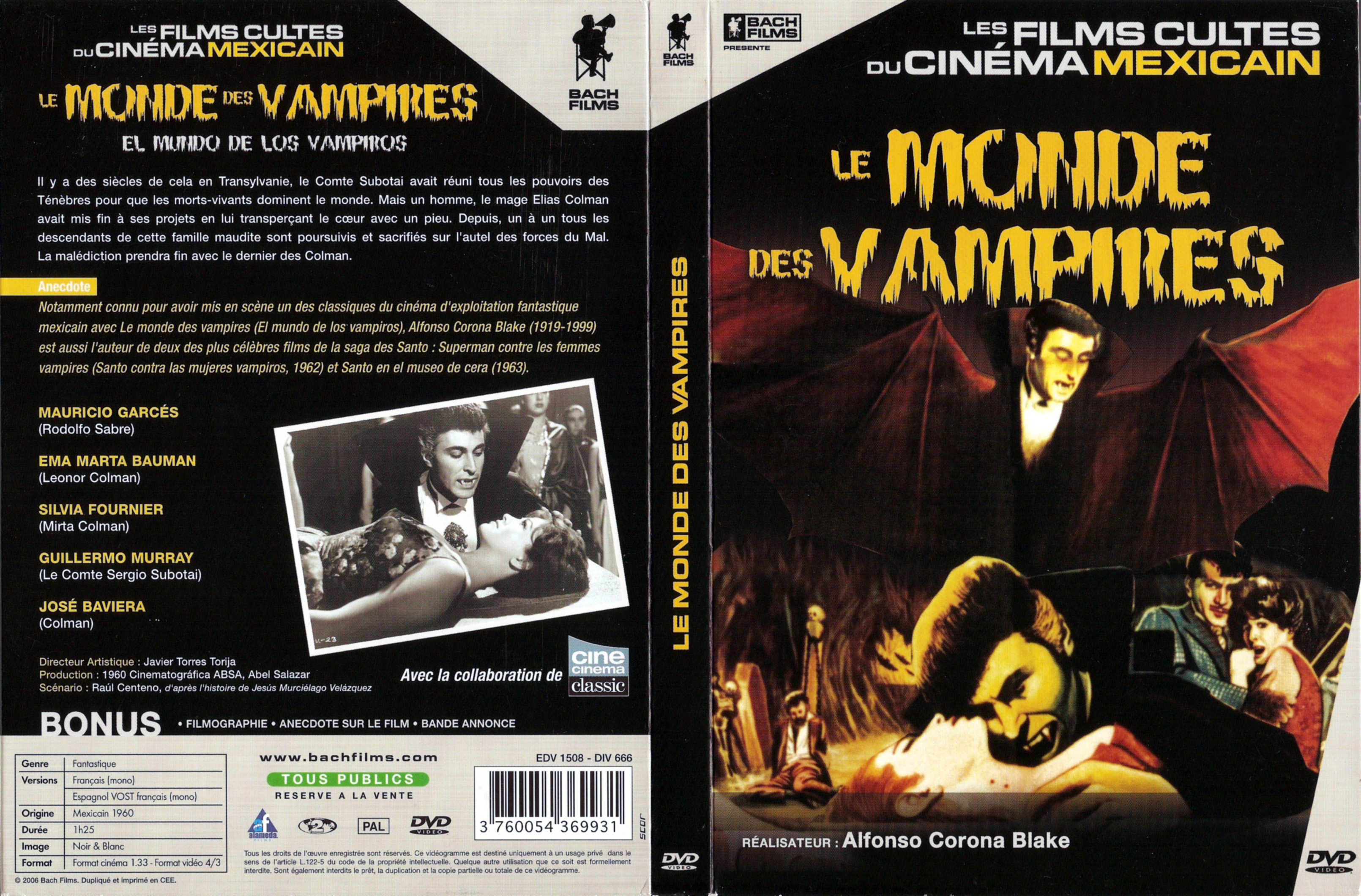 Jaquette DVD Le monde des vampires