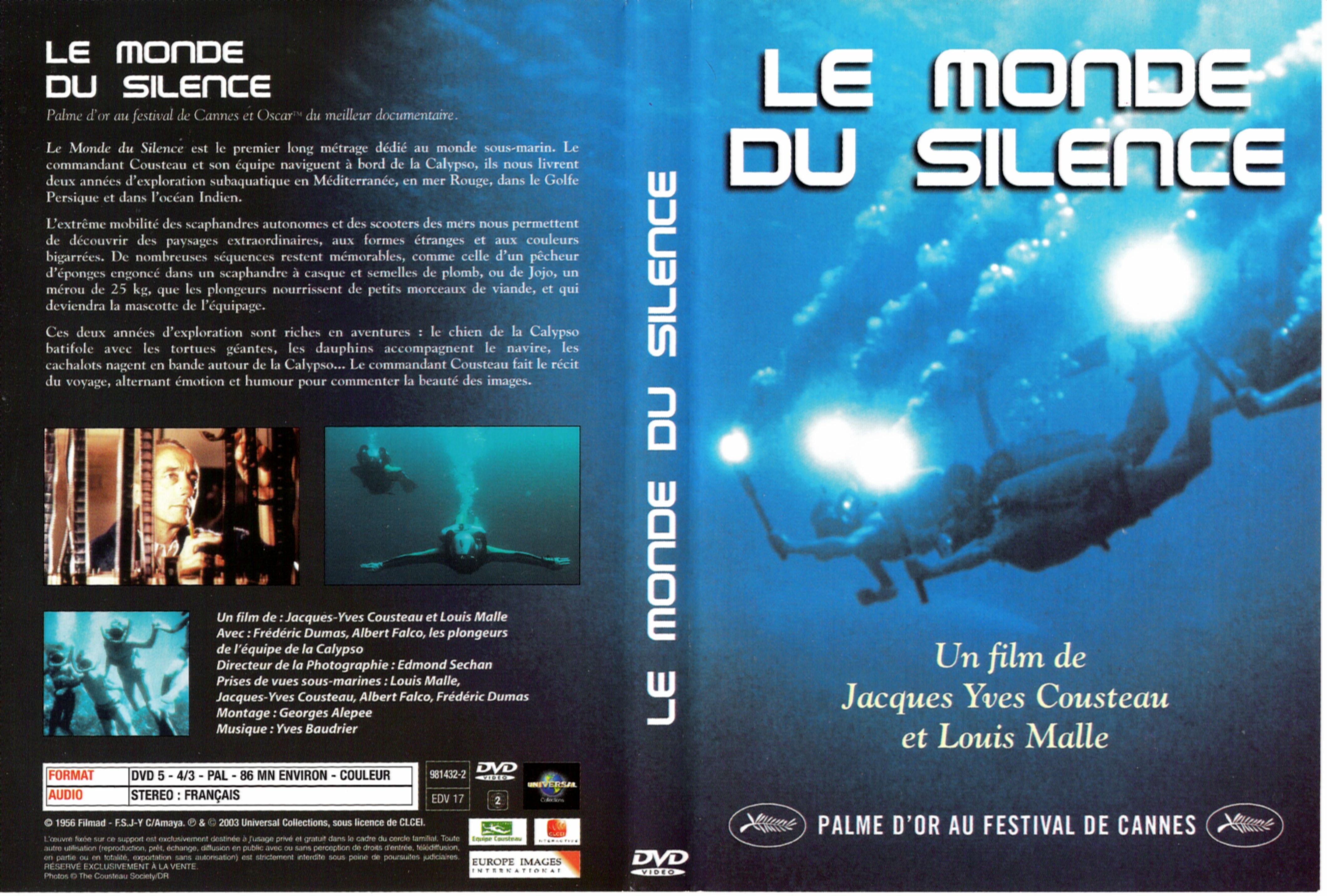 Jaquette DVD de Le monde du silence - Cinéma Passion