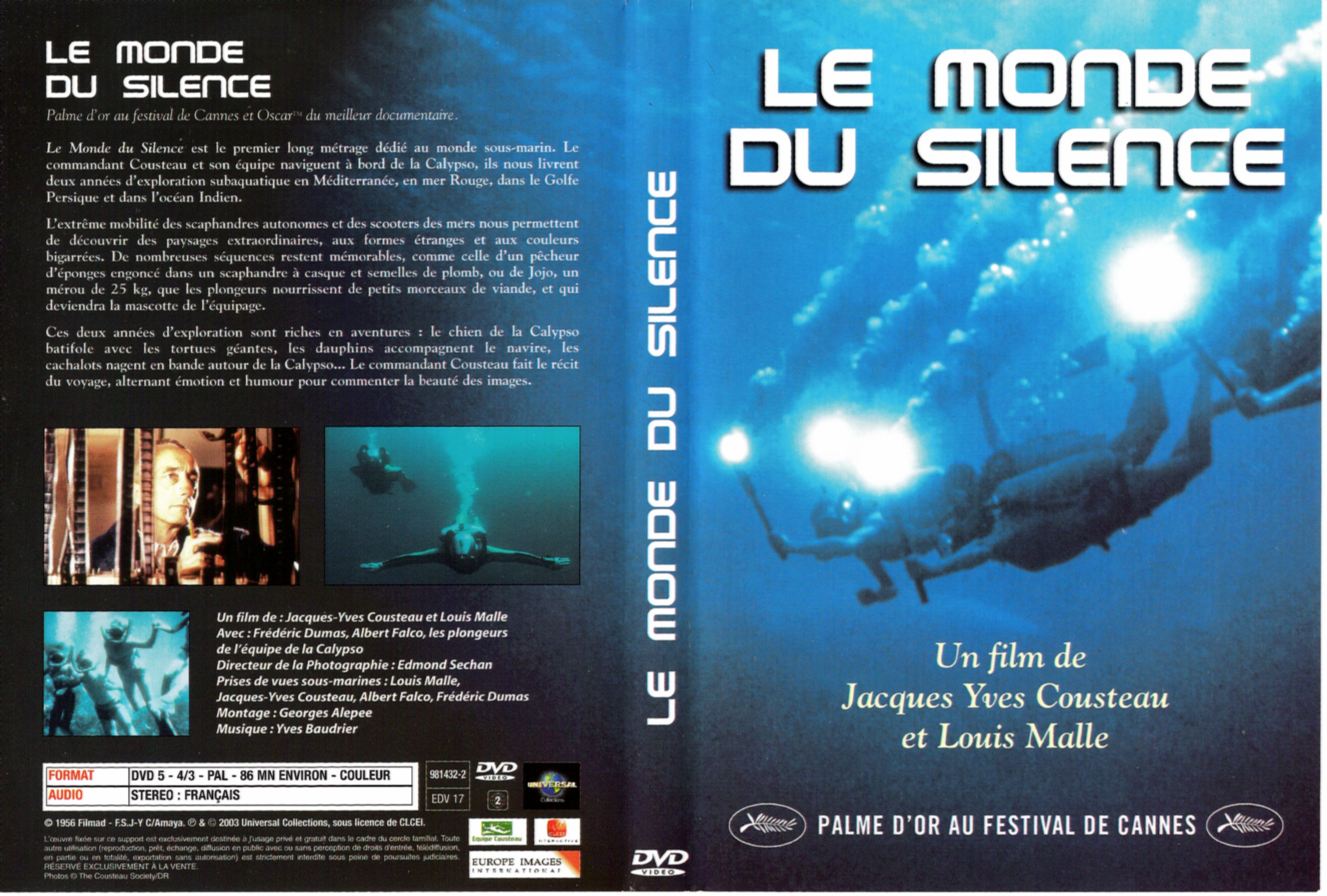 Jaquette DVD Le monde du silence