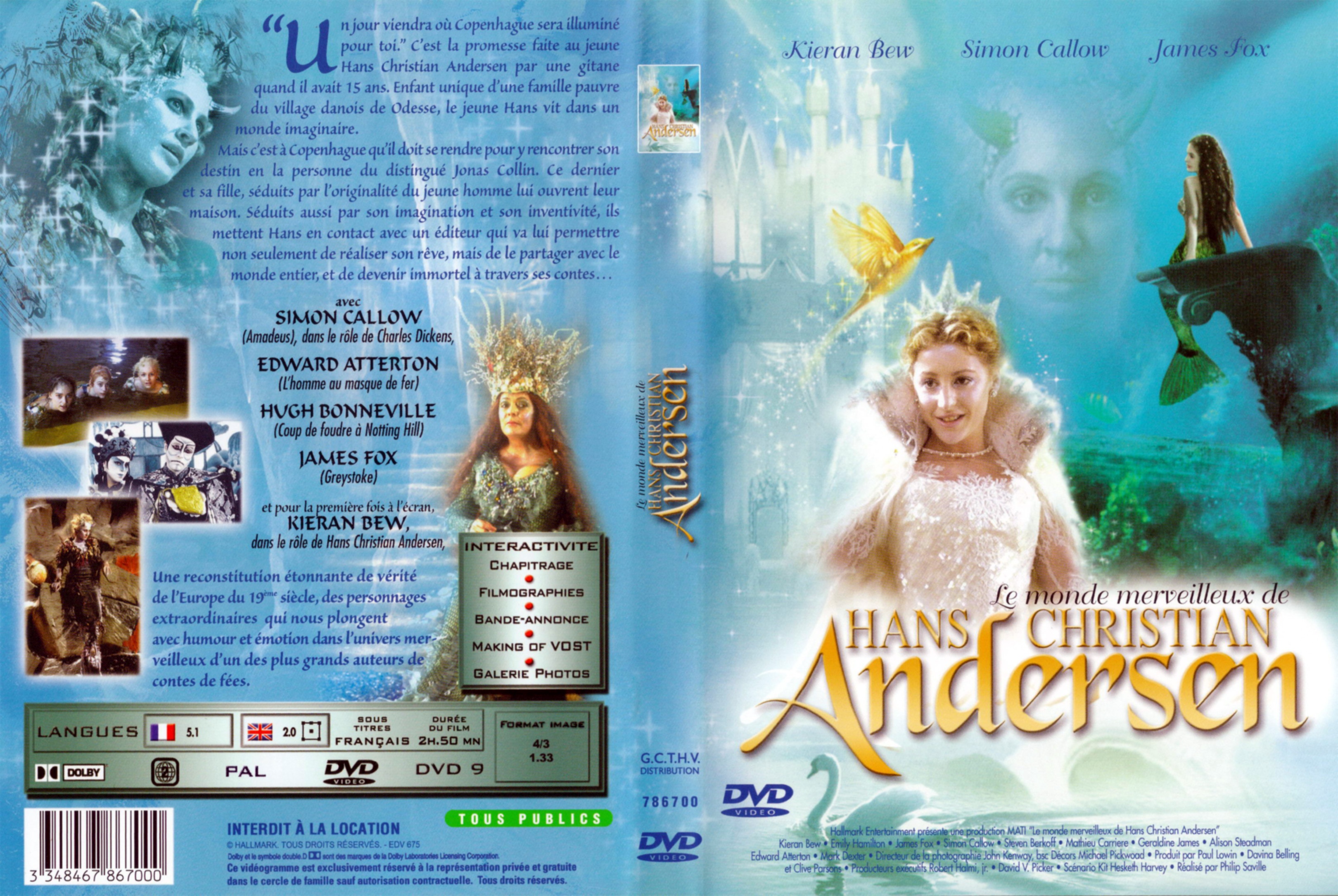 Jaquette DVD Le monde merveilleux de Hans Christian Andersen