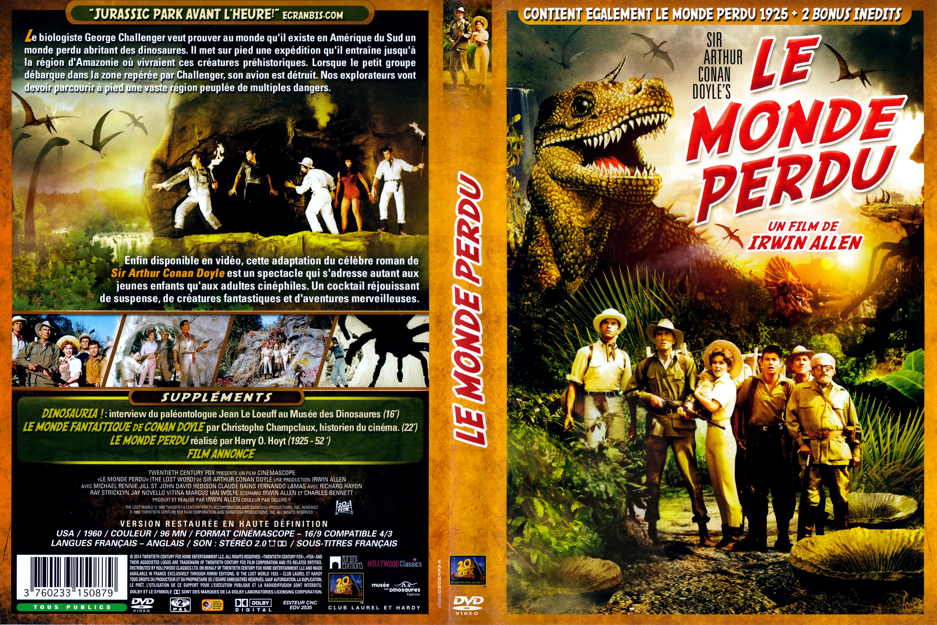 Jaquette DVD Le monde perdu (1960)