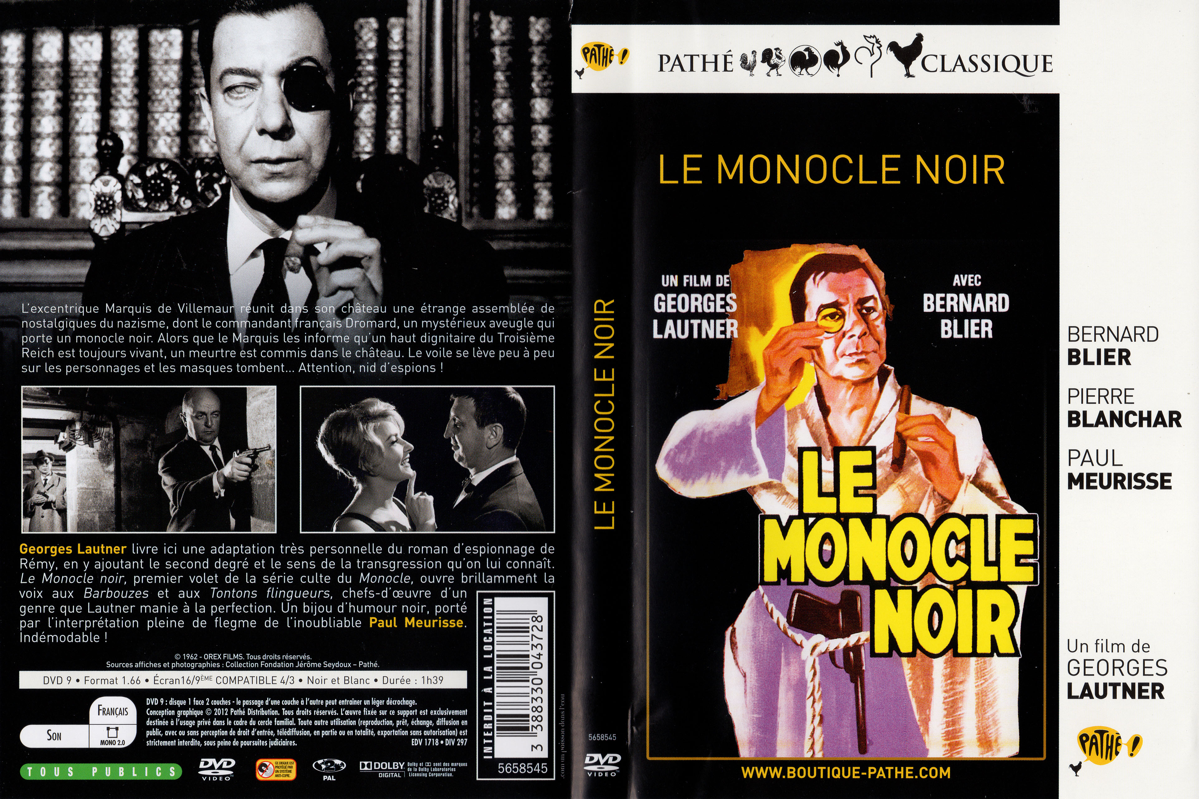Jaquette DVD Le monocle noir