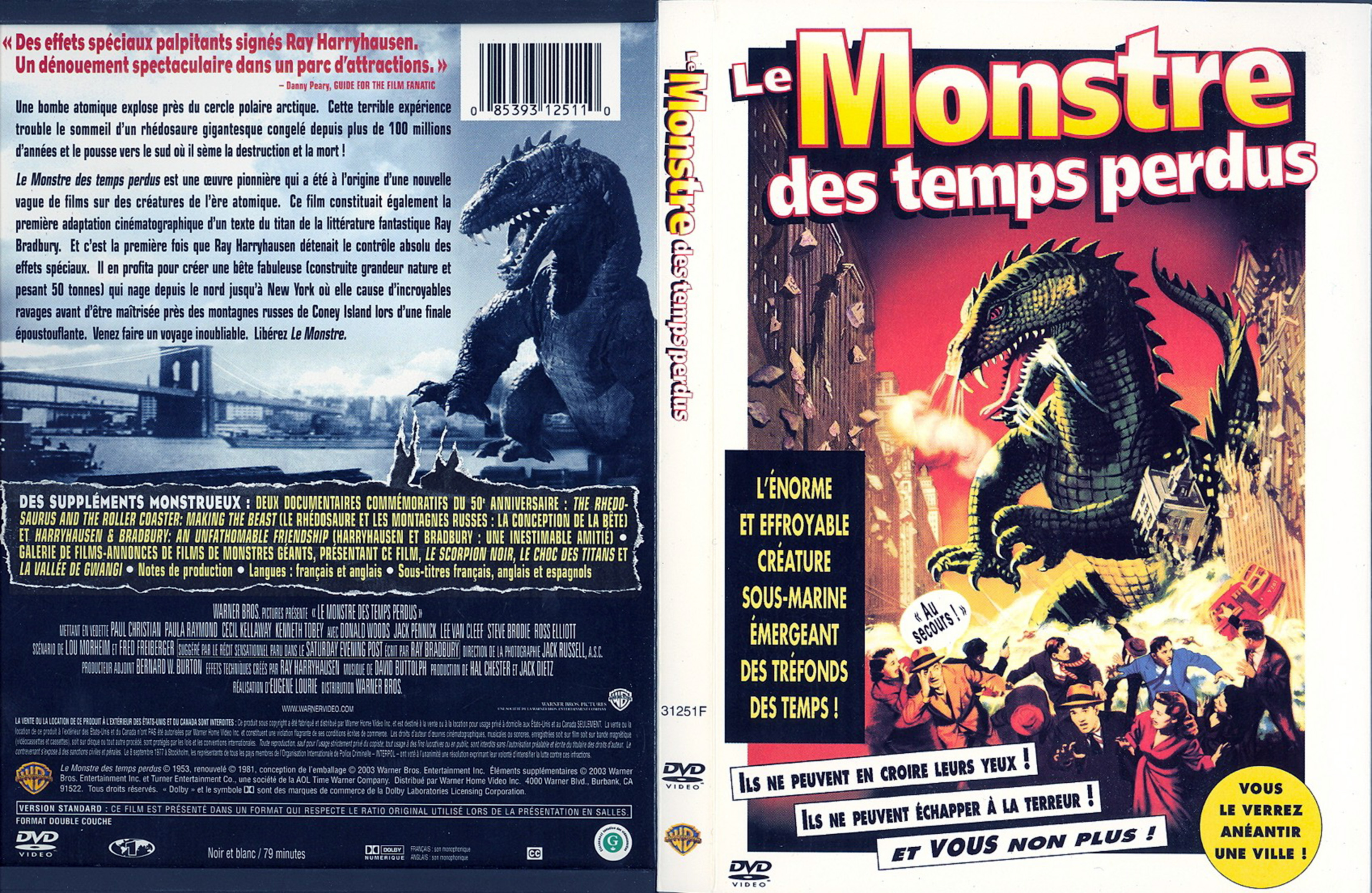 Jaquette DVD Le monstre des temps perdus (Canadienne)