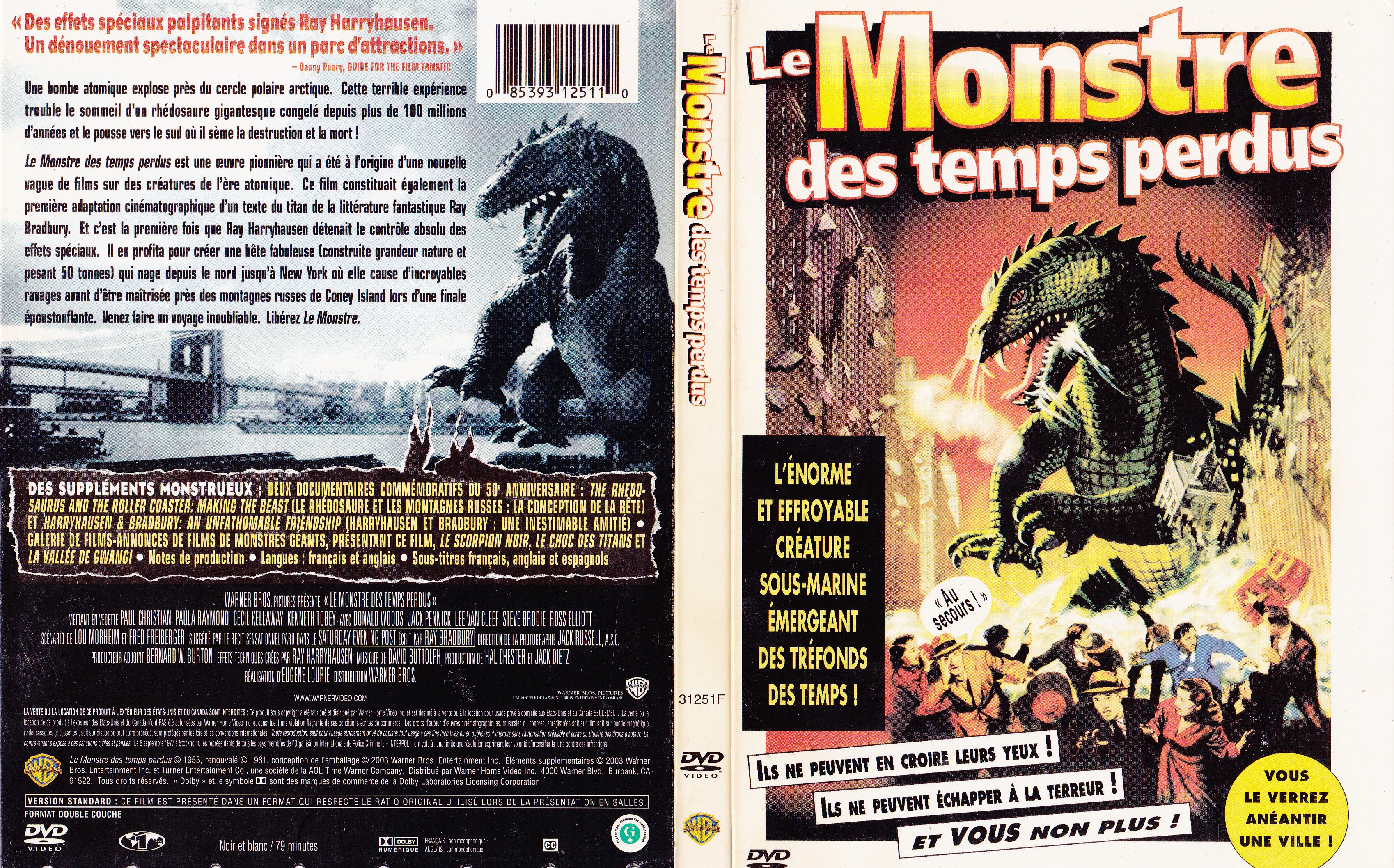 Jaquette DVD Le monstre des temps perdus (Canadienne) v2