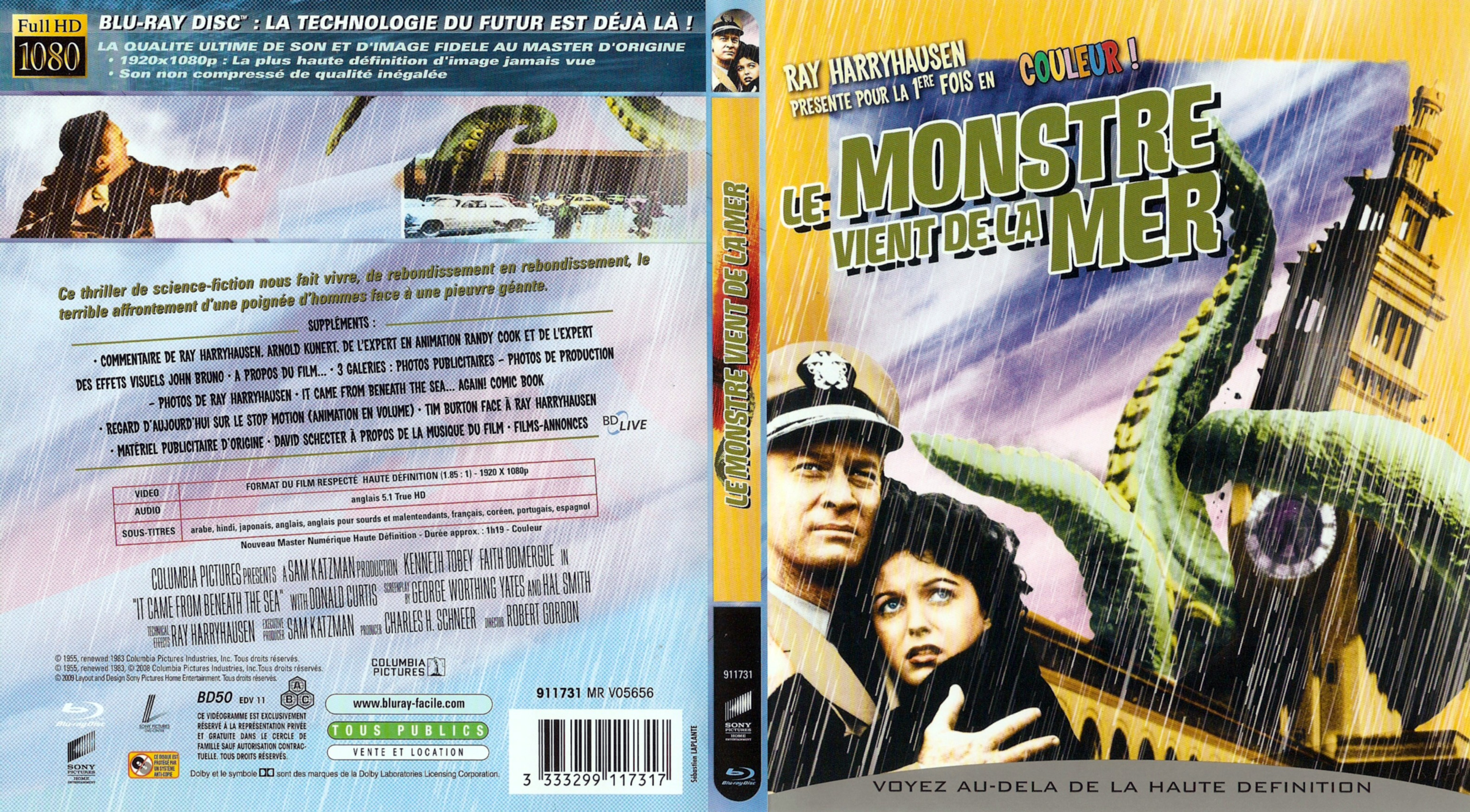 Jaquette DVD Le monstre vient de la mer (BLU-RAY)