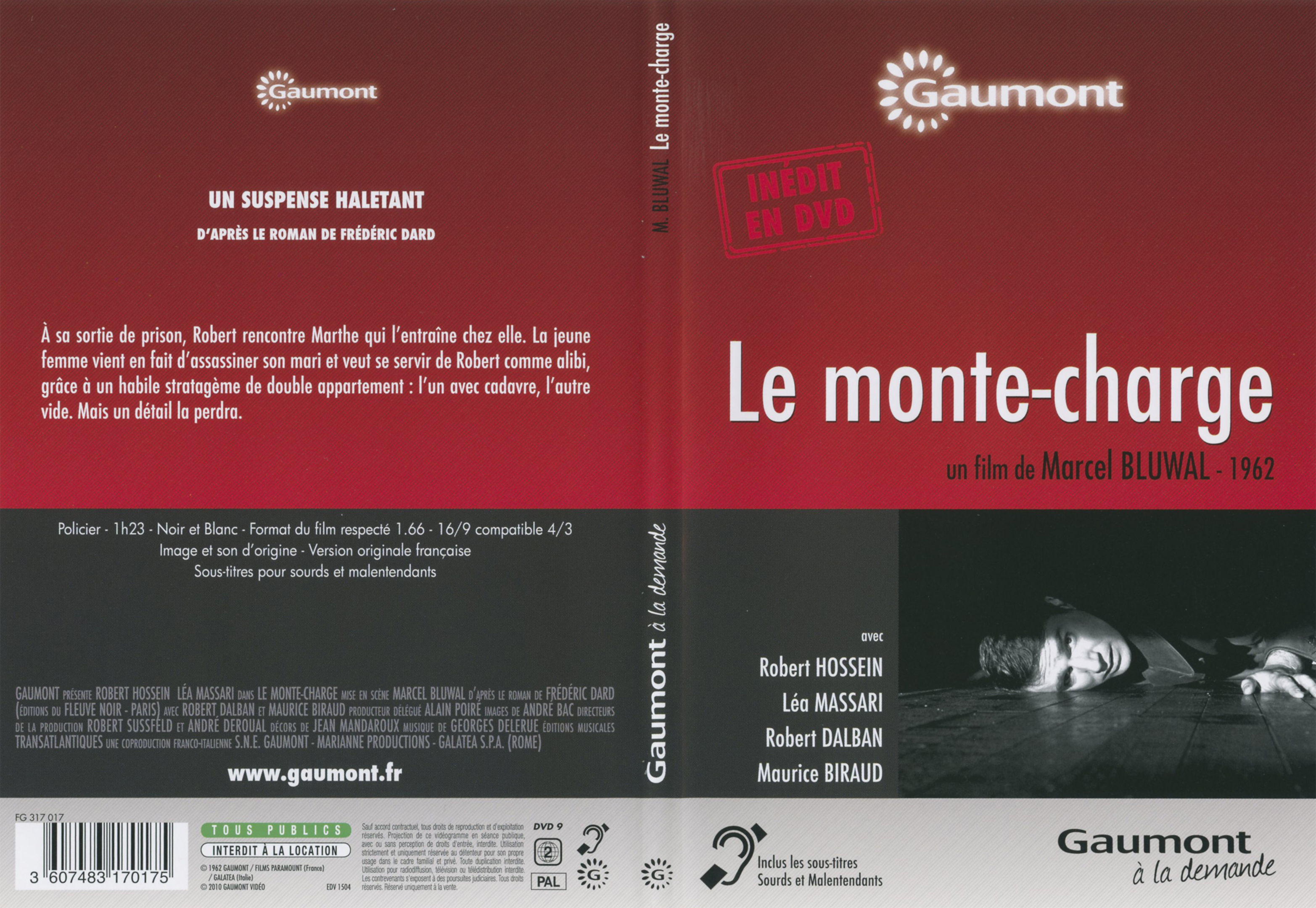 Jaquette DVD Le monte-charge