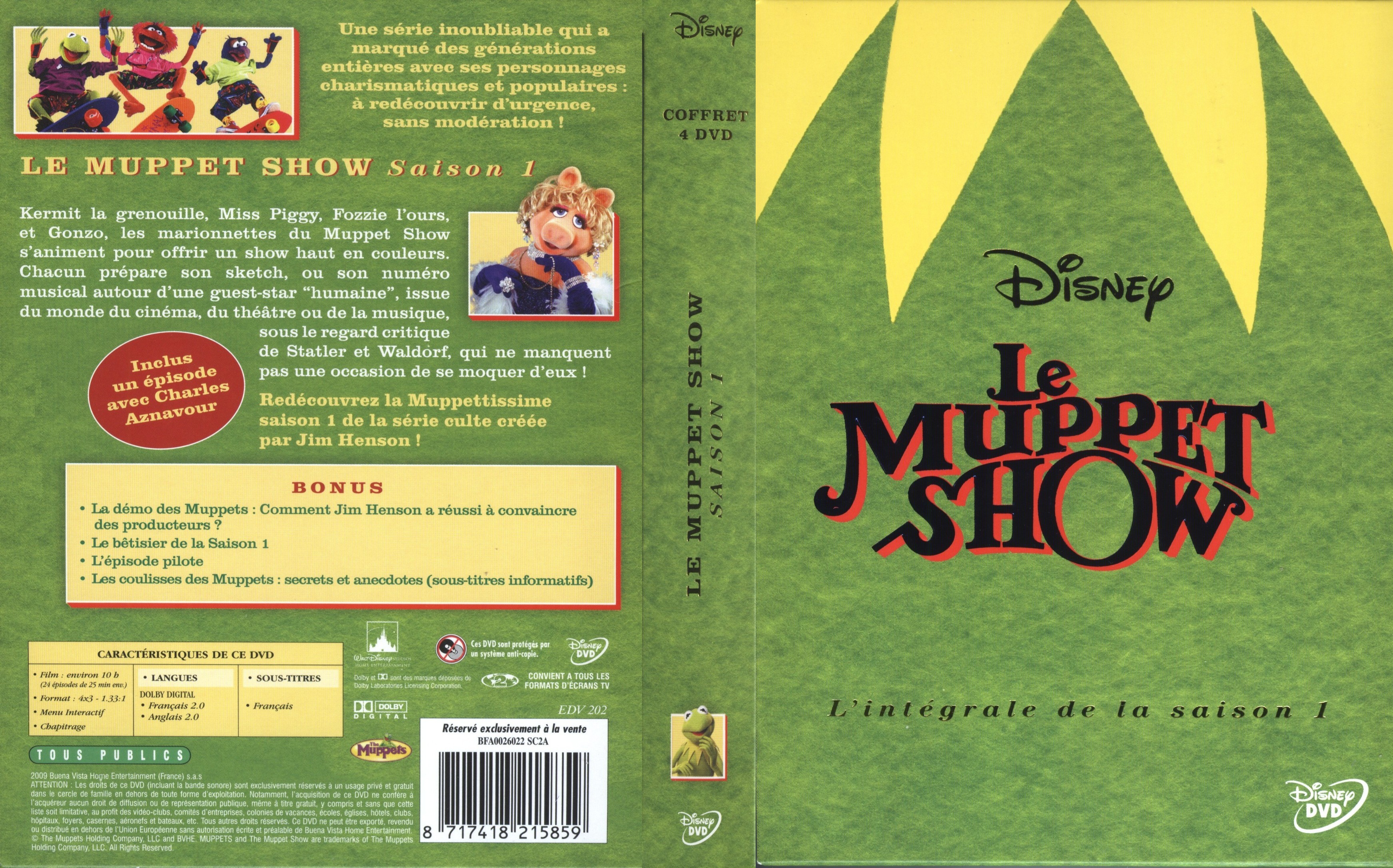 Jaquette DVD Le muppet show Saison 1 COFFRET