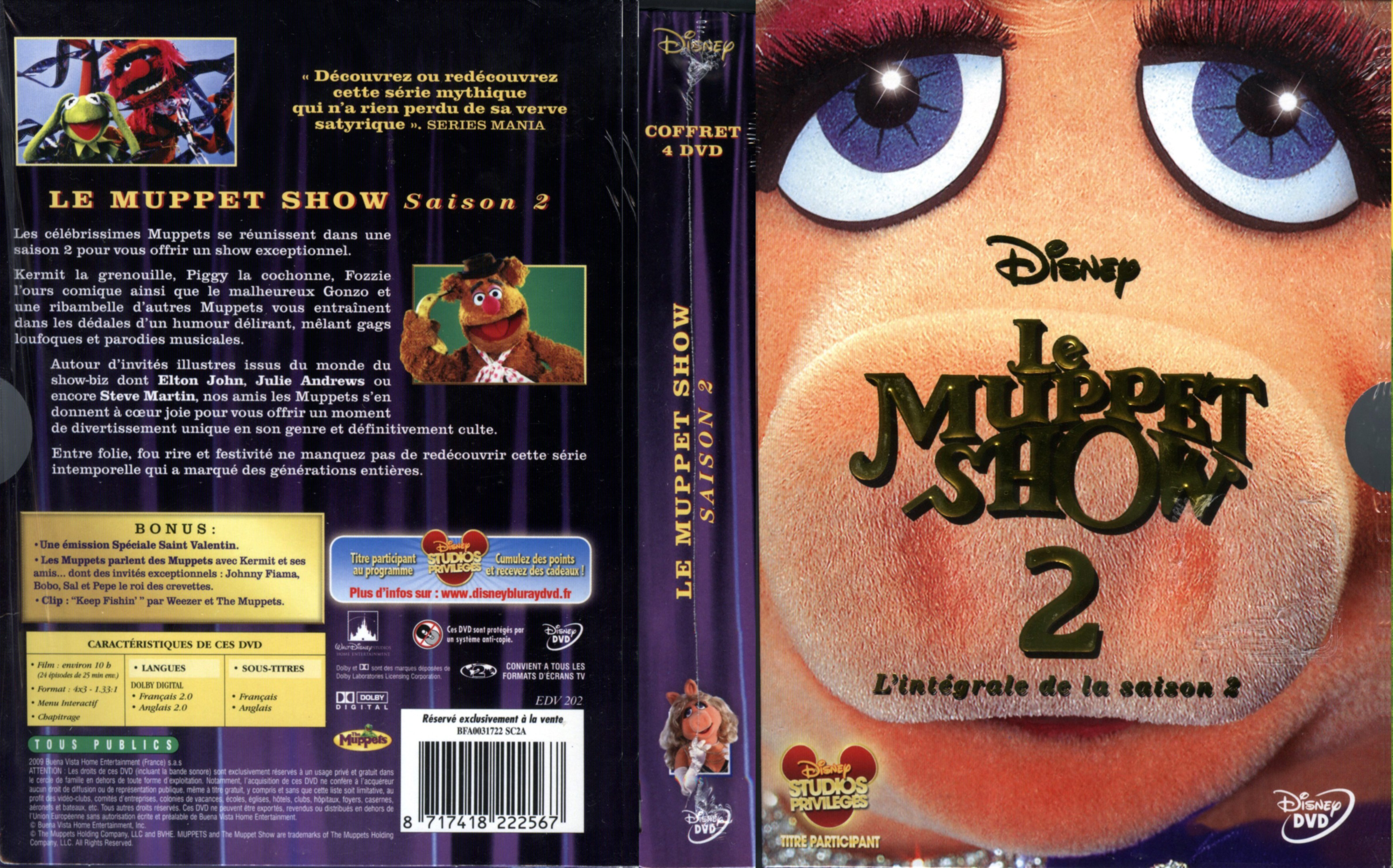 Jaquette DVD Le muppet show Saison 2 COFFRET
