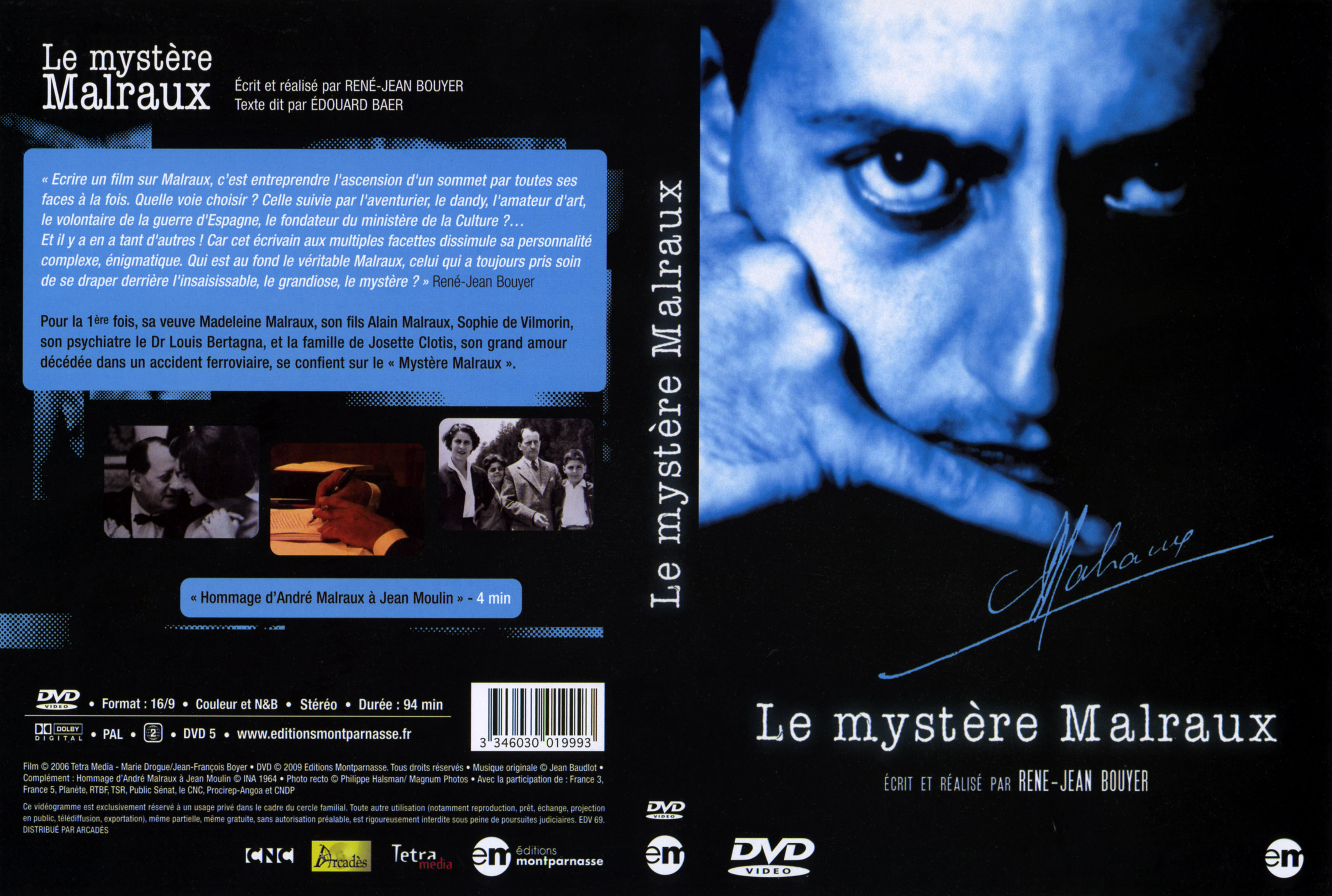 Jaquette DVD Le mystre Malraux