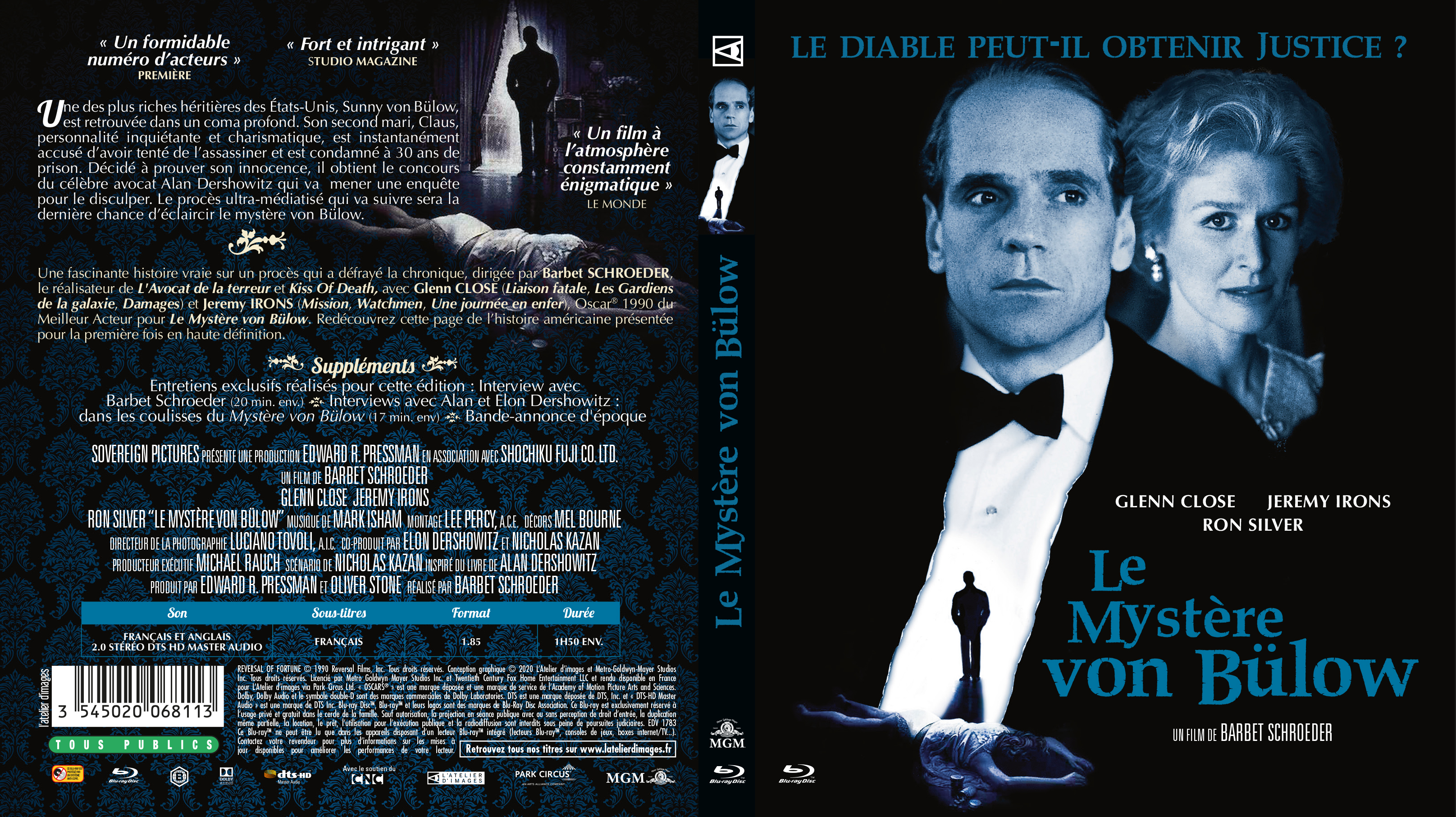 Jaquette DVD Le mystere Von Bulow (BLU-RAY)