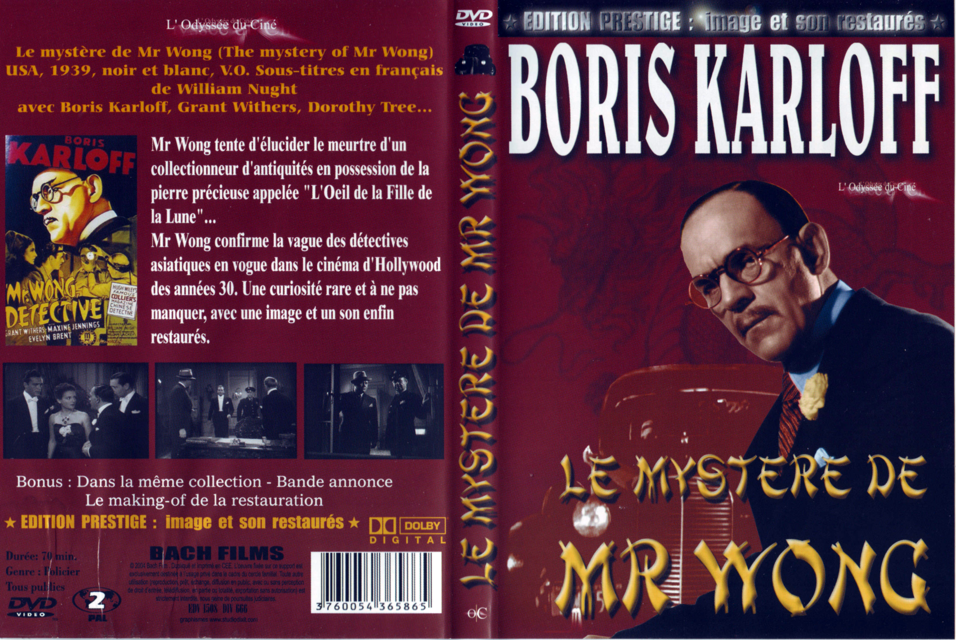 Jaquette DVD Le mystre de Mr Wong