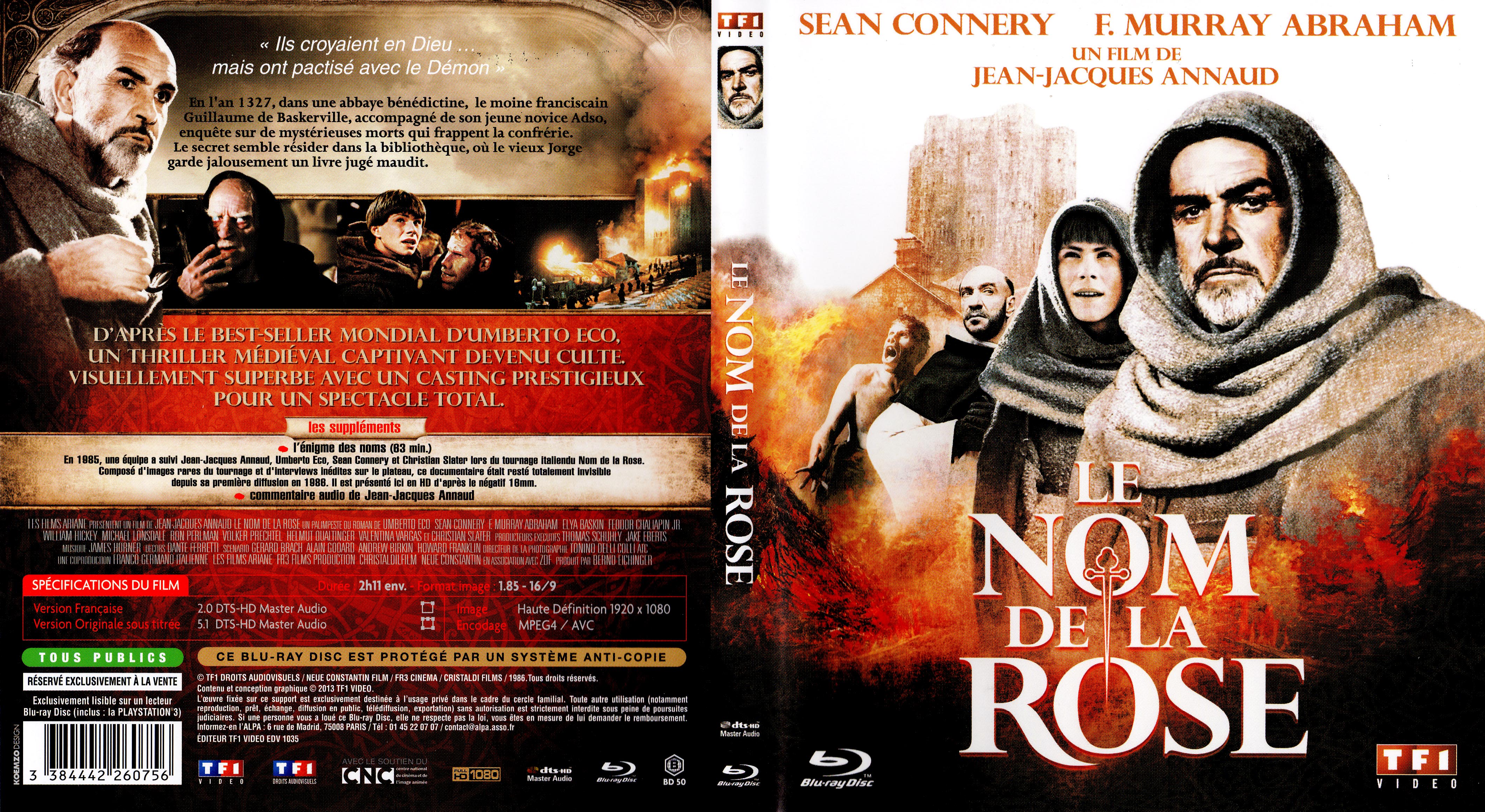 Jaquette DVD Le nom de la rose (BLU-RAY)