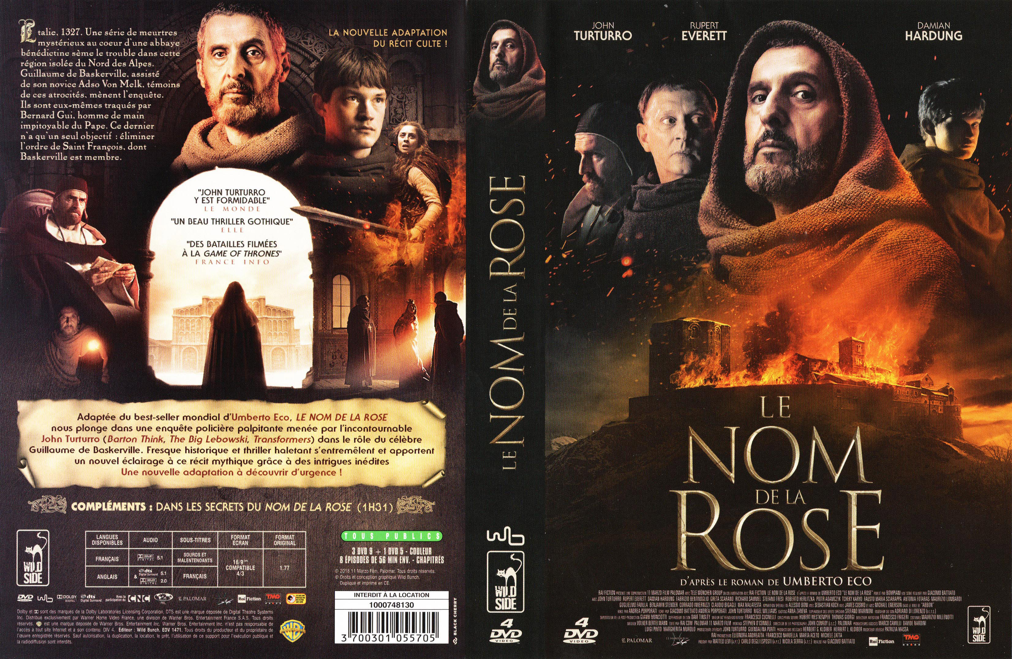 Jaquette DVD Le nom de la rose (Srie 2019)