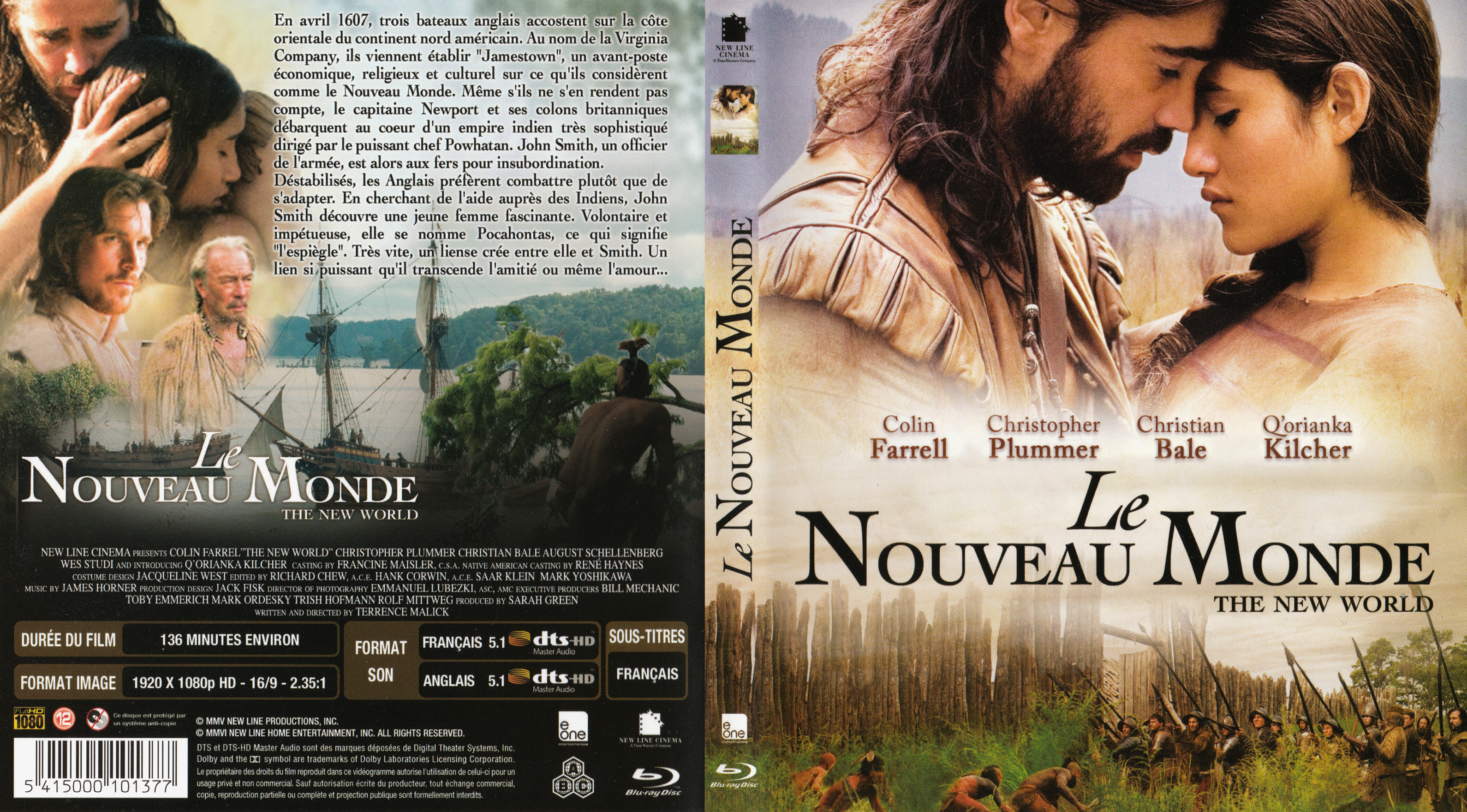 Jaquette DVD Le nouveau monde (BLU-RAY) v2