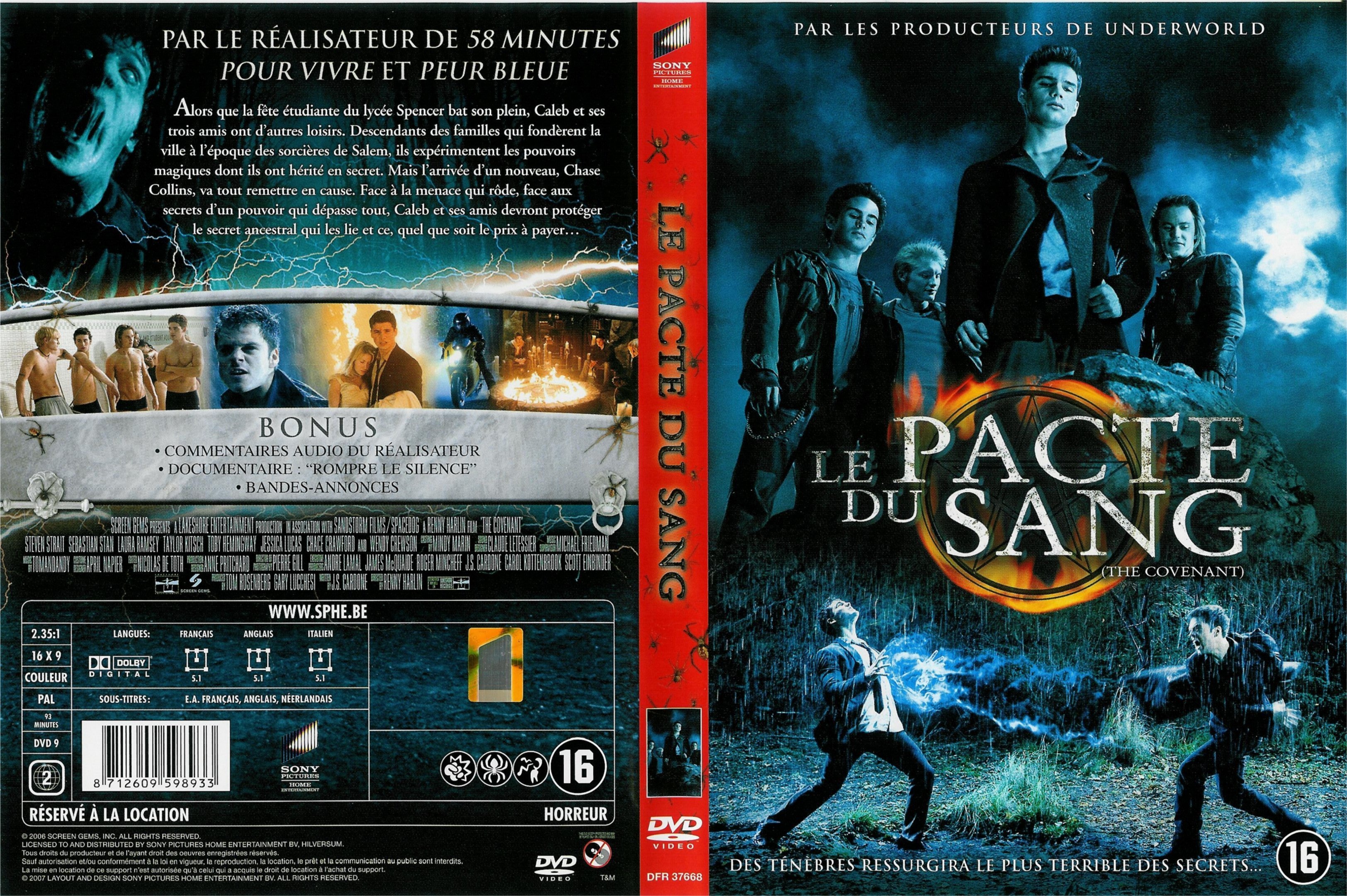 Jaquette DVD Le pacte du sang v2