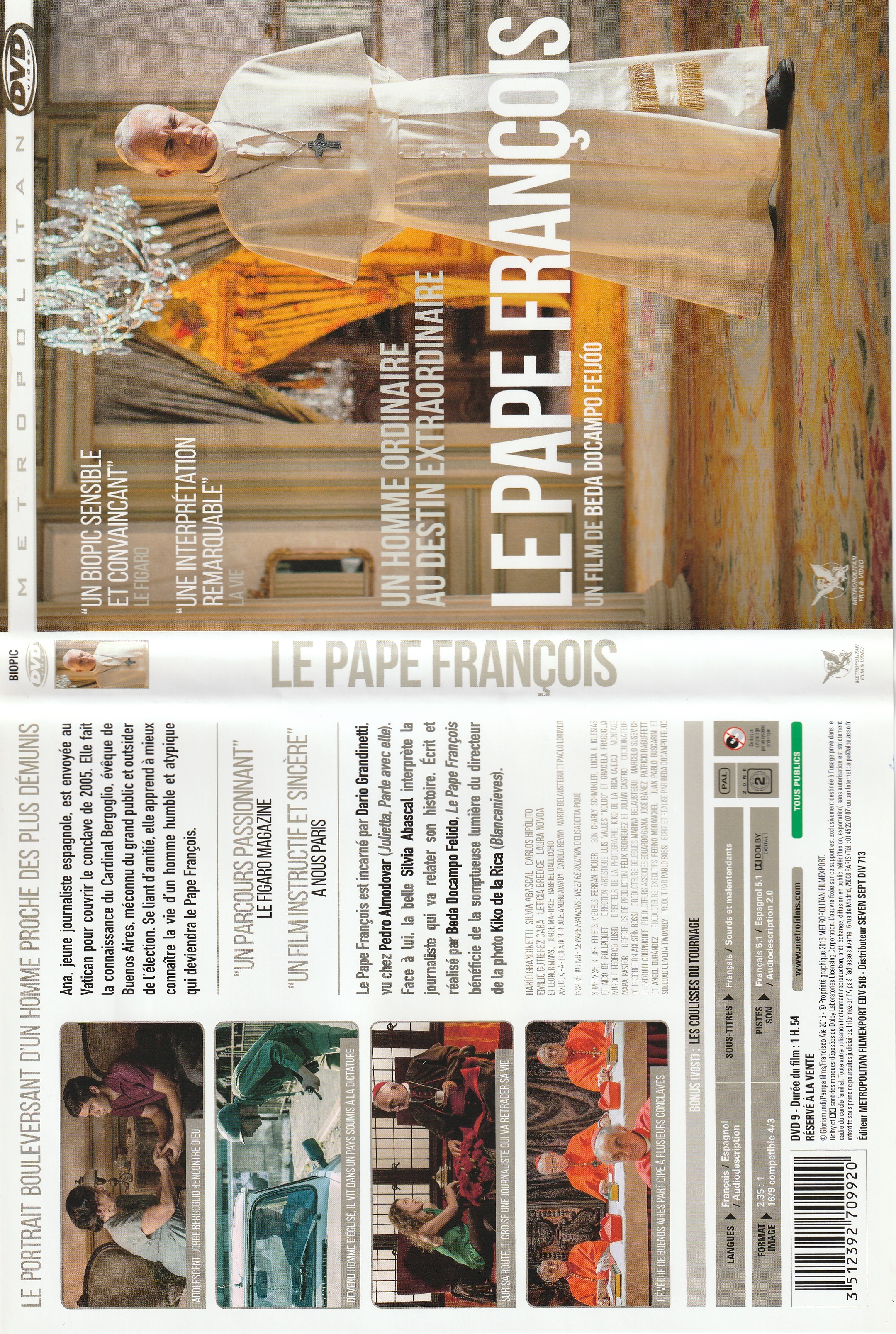 Jaquette DVD Le pape Francois