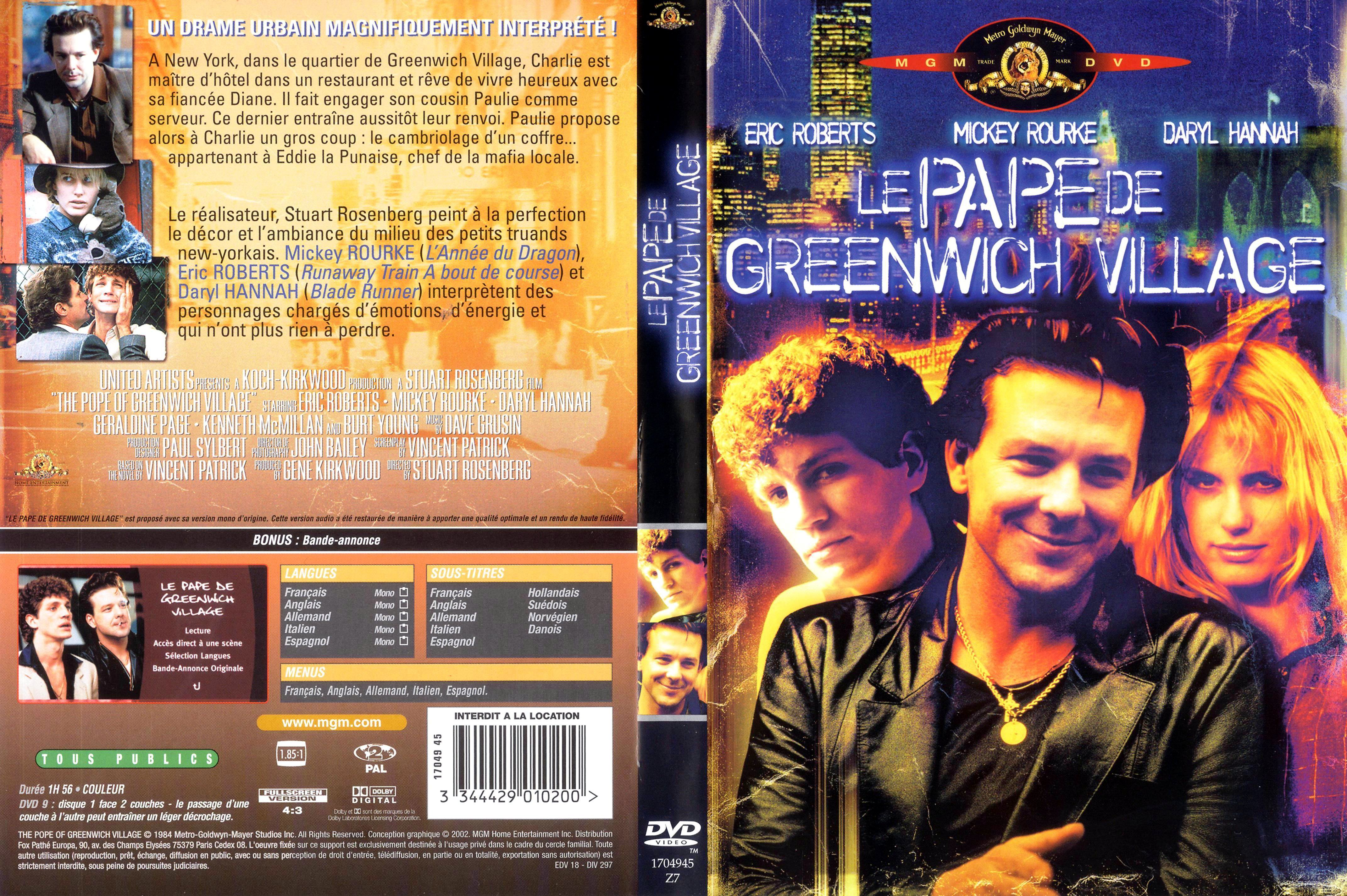 Jaquette DVD Le pape de Greenwich village