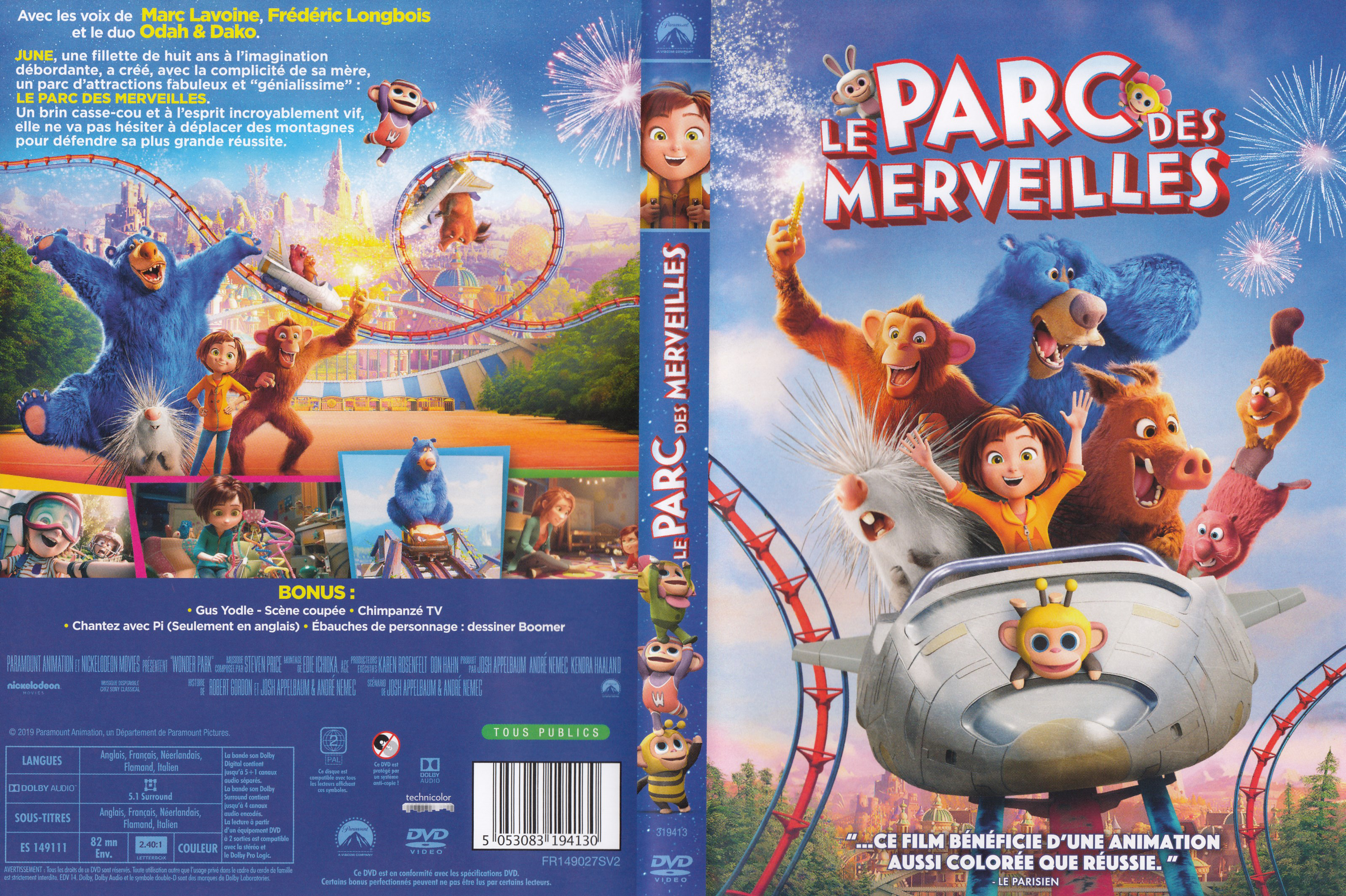 Jaquette DVD Le parc des merveilles