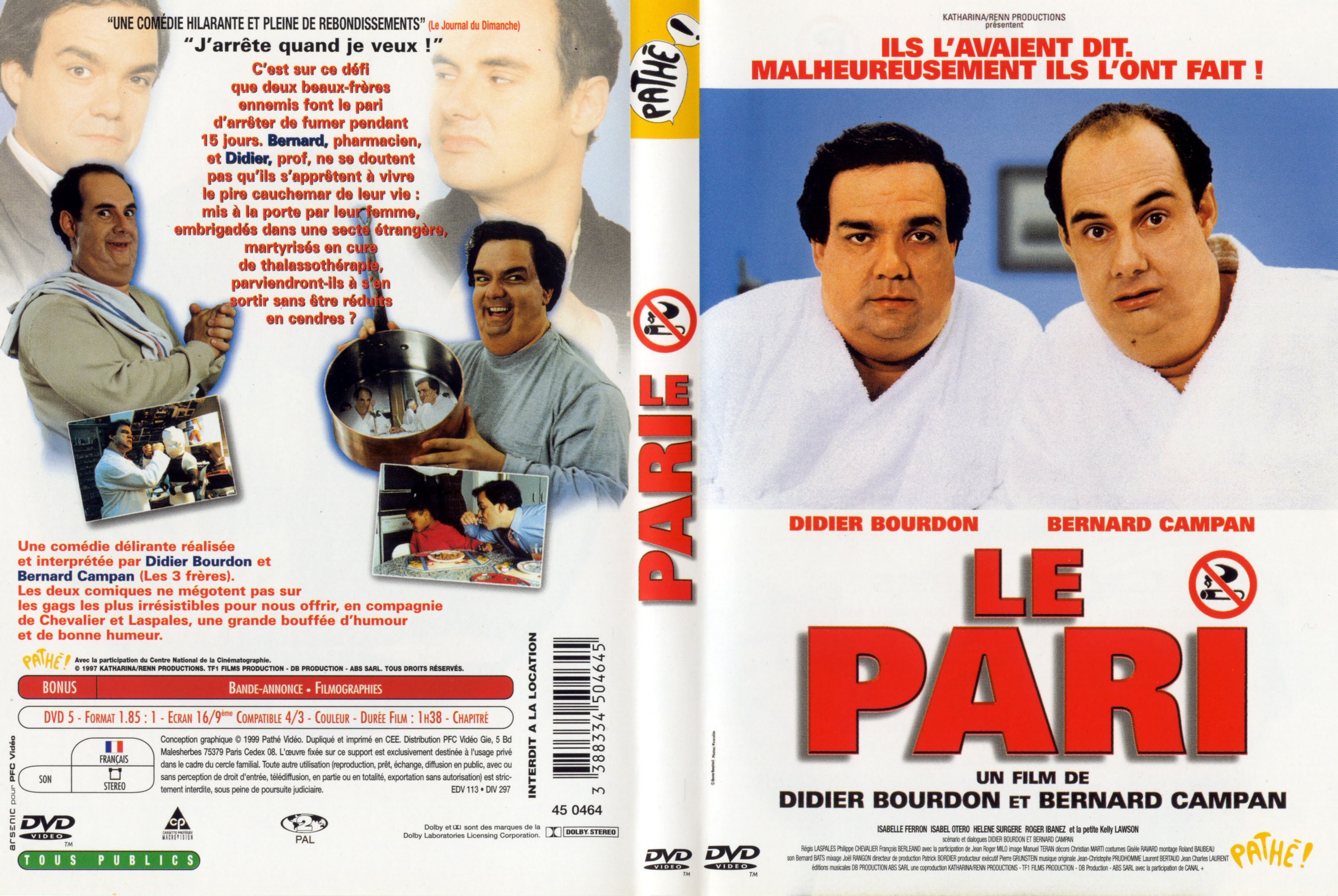 Jaquette DVD Le pari