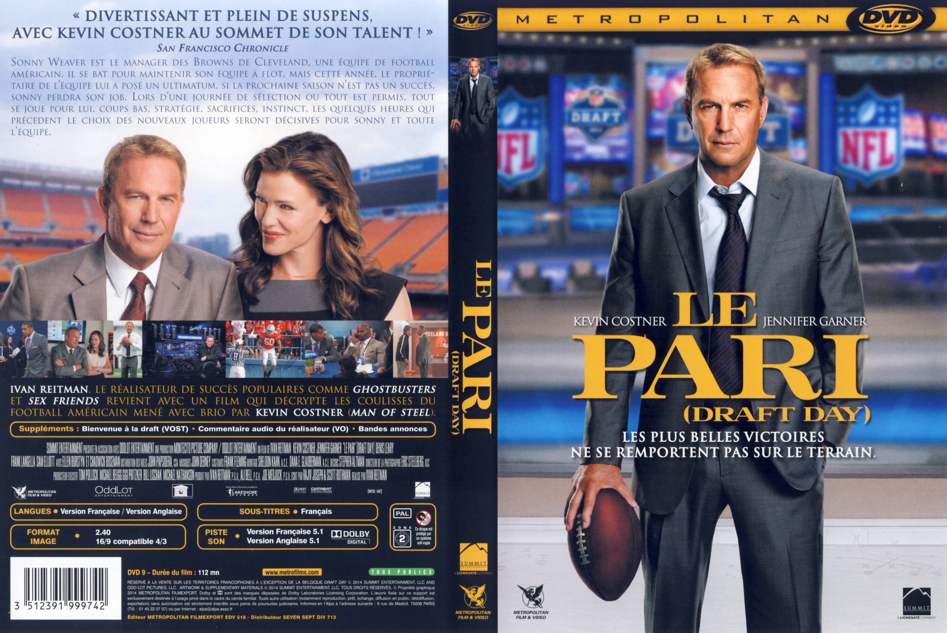 Jaquette DVD Le pari - Draft Day