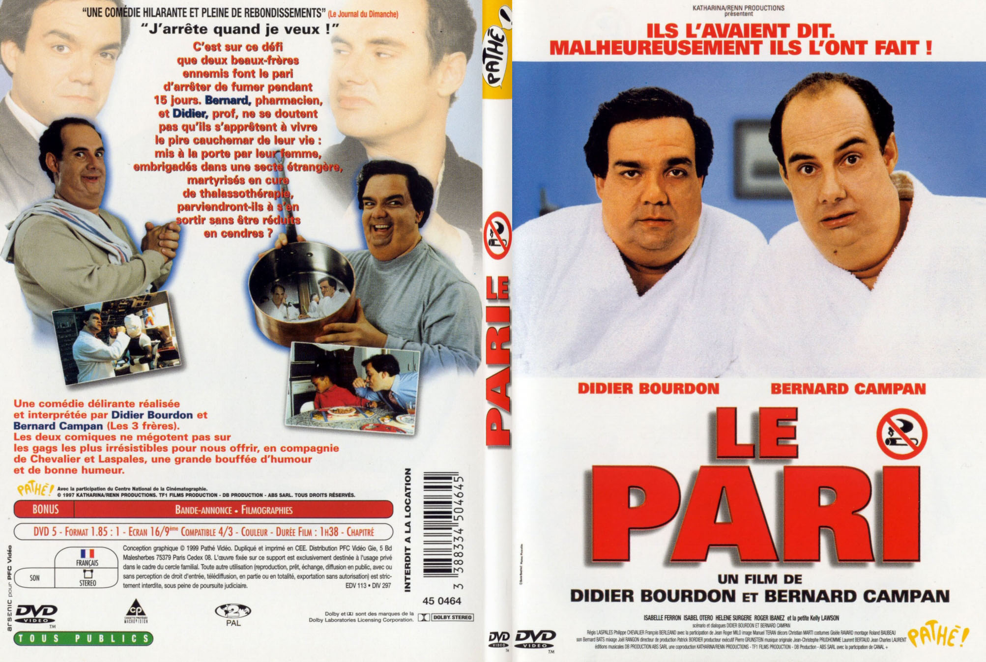 Jaquette DVD Le pari - SLIM