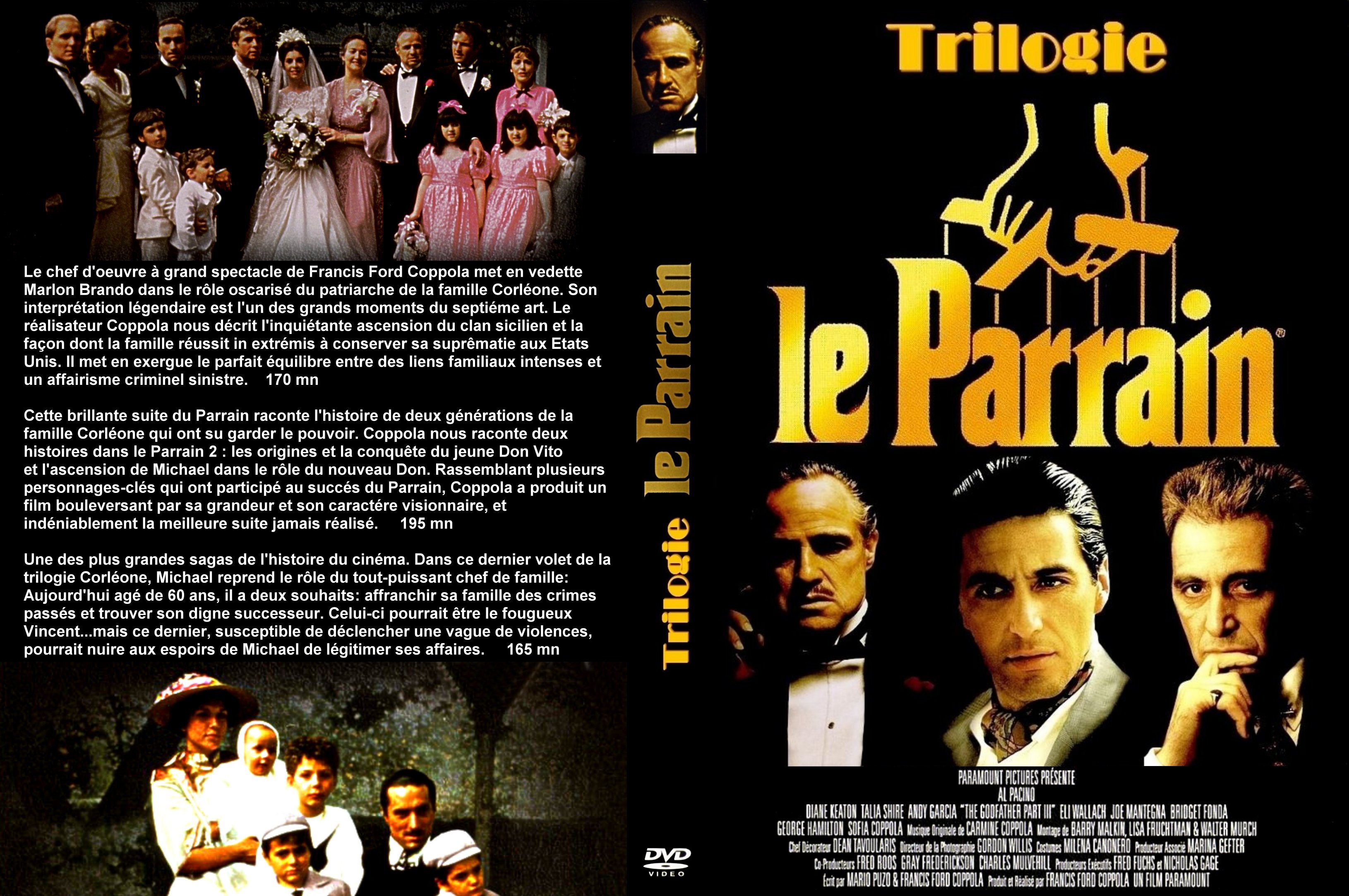 Jaquette DVD Le parrain Trilogie custom