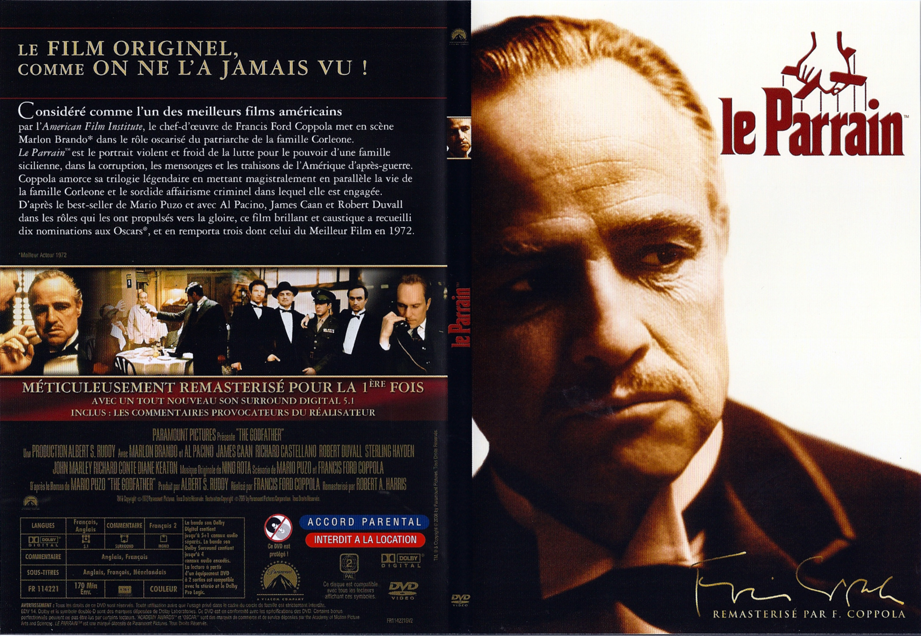 Jaquette DVD Le parrain v3