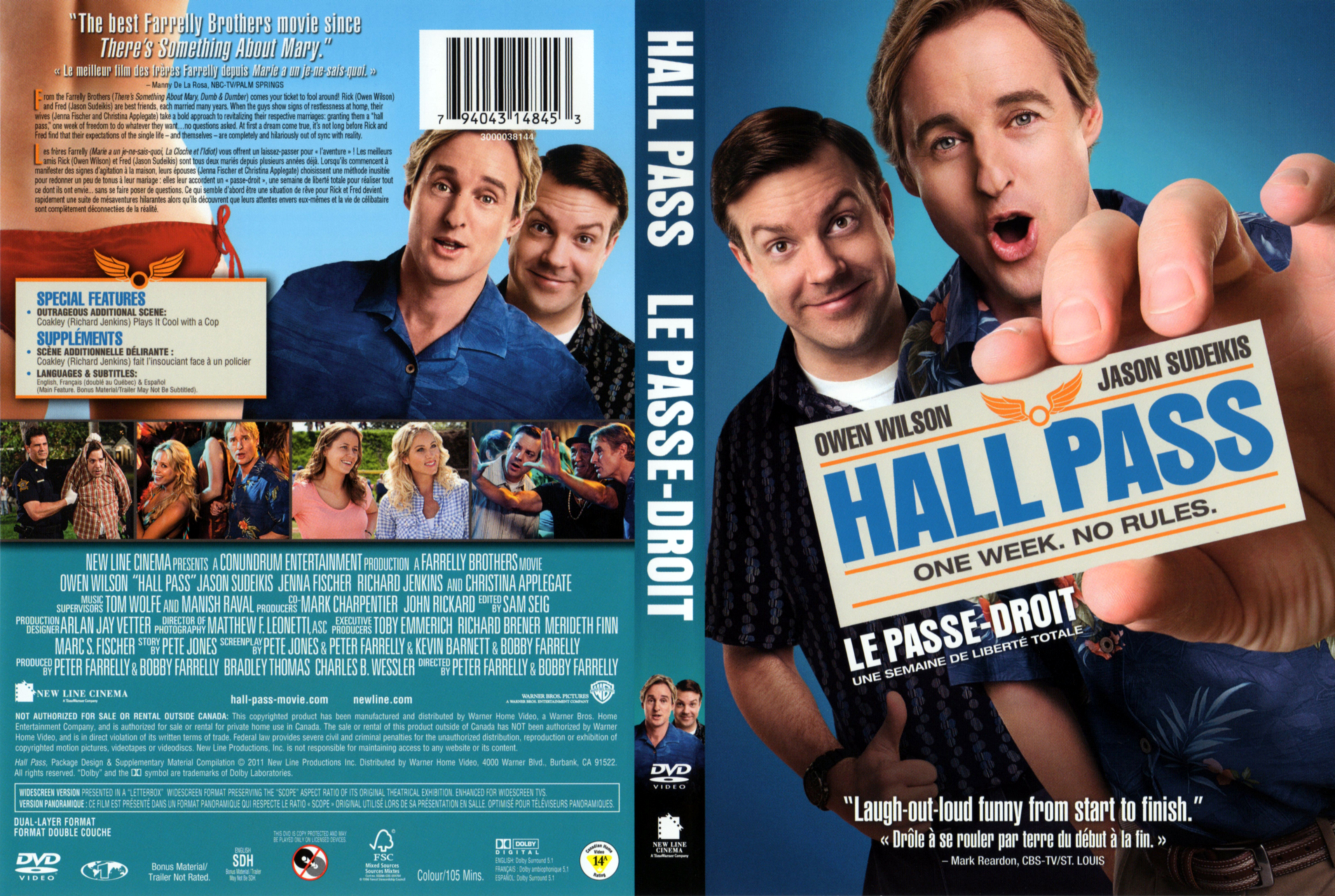 Jaquette DVD Le passe droit - Hall pass (Canadienne)